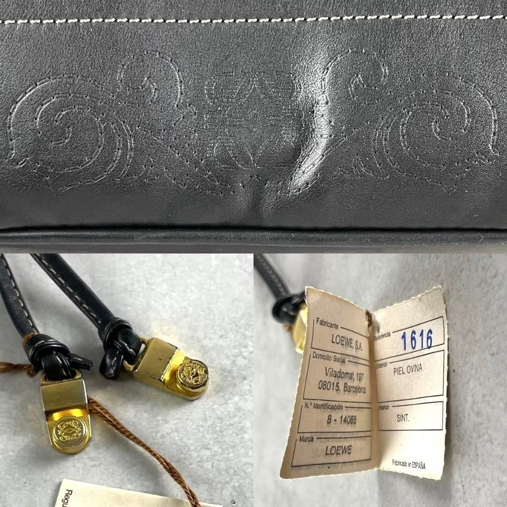 Loewe 黑金雕刻水桶包/單肩包/斜背包/側背包