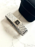 Chanel Metalaase Black and Silver Pre-owned Quartz Watch / Women's Wristwatch