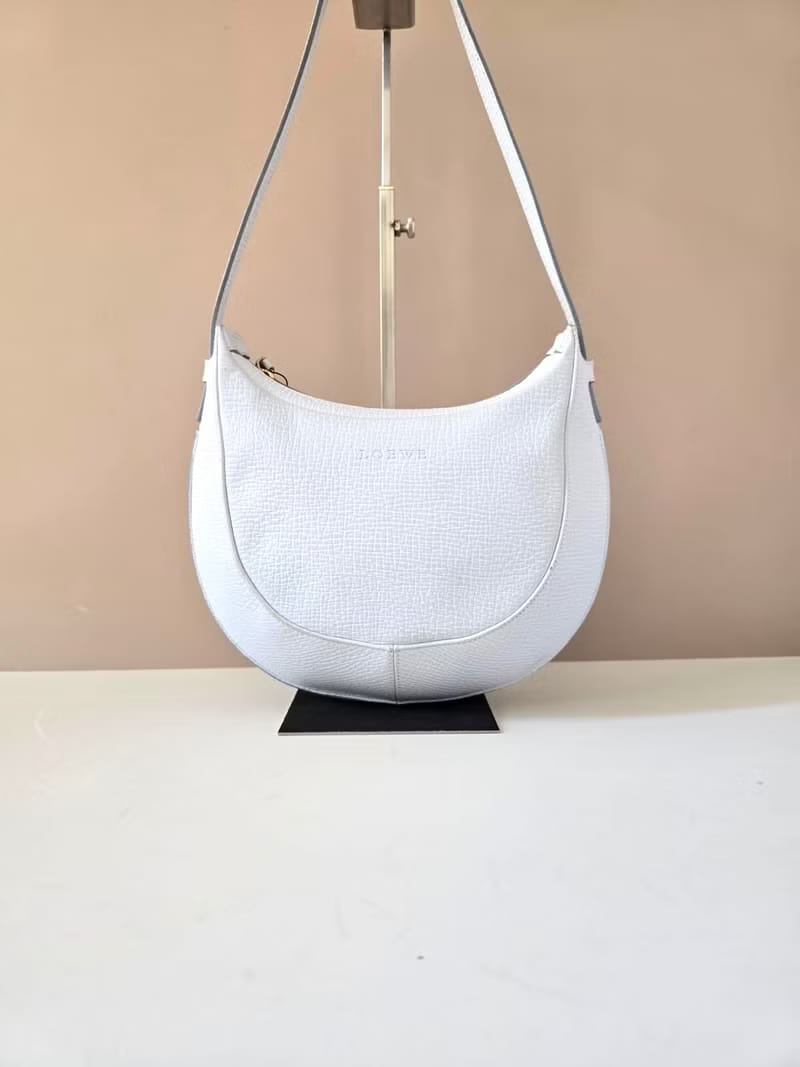 Loewe light blue half moon vintage underarm bag/side backpack/shoulder bag