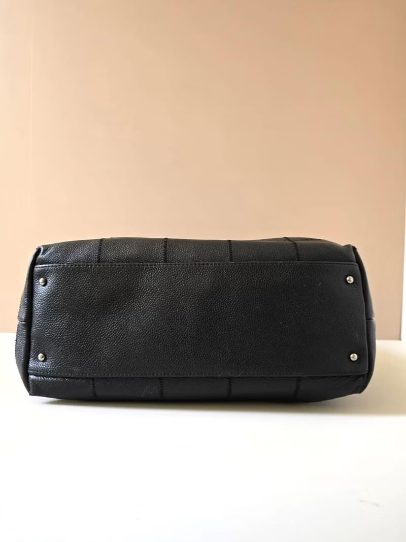 Chanel Antique Black Caviar Ice Cube Leather Tote Bag/Shoulder Bag/Side Bag
