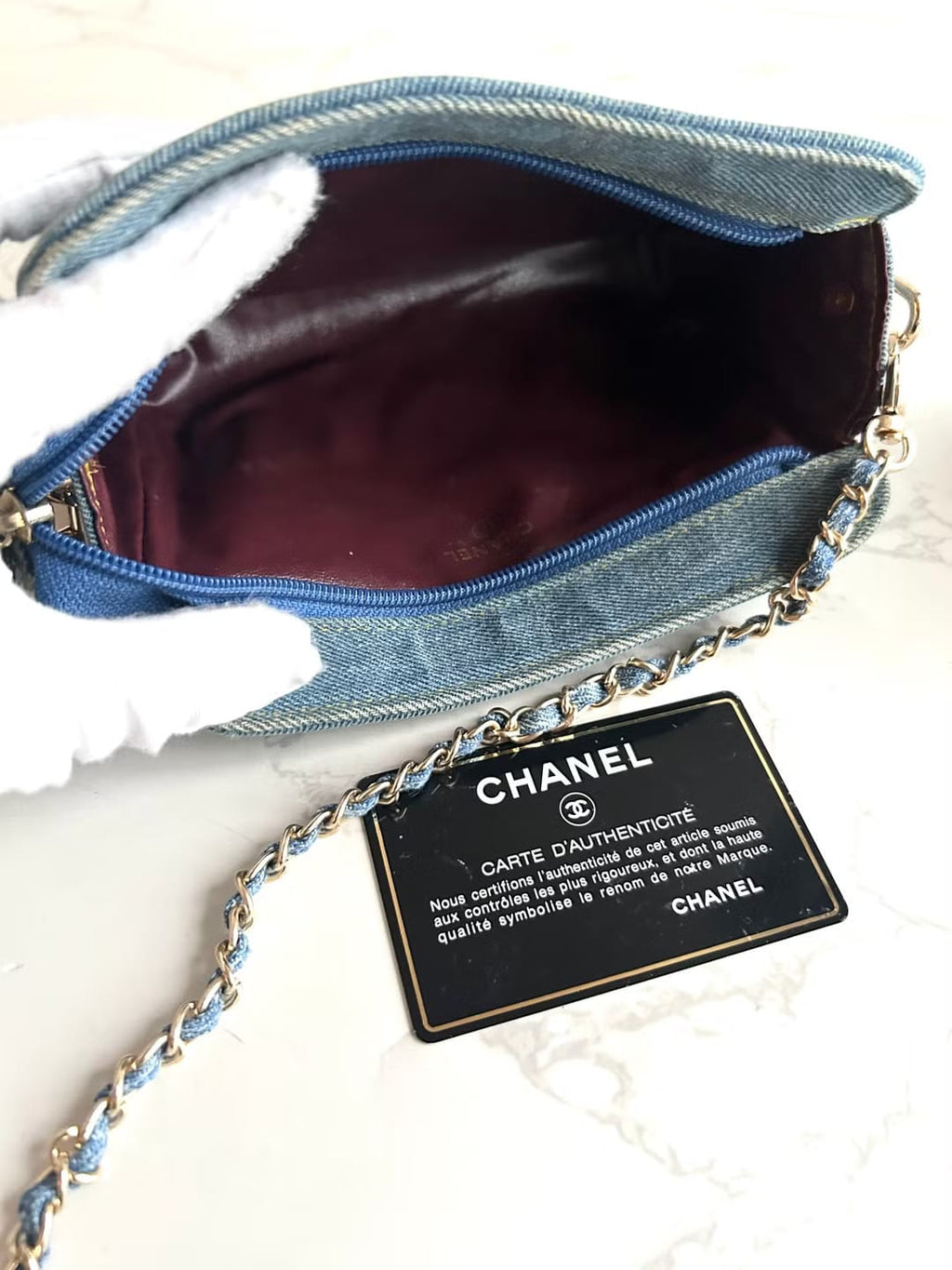 Chanel 稀有牛仔藍斜背包/單肩包/側背包