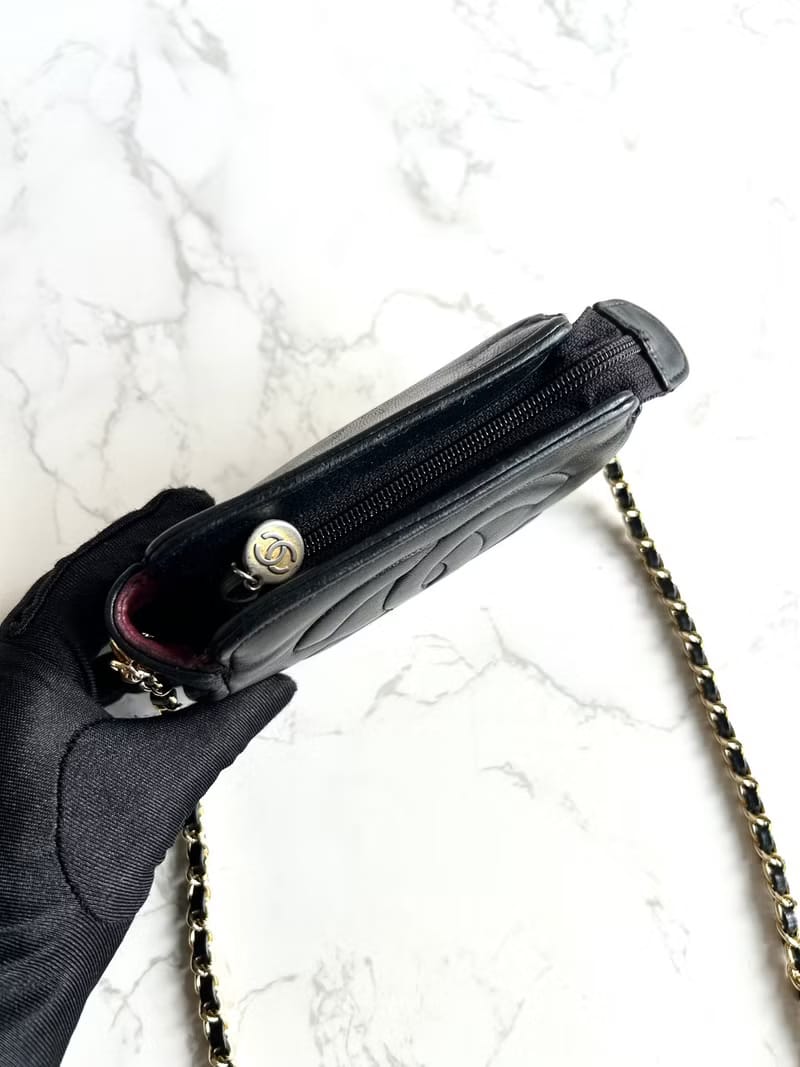 Chanel Black Leather Vintage Crossbody/Shoulder Bag