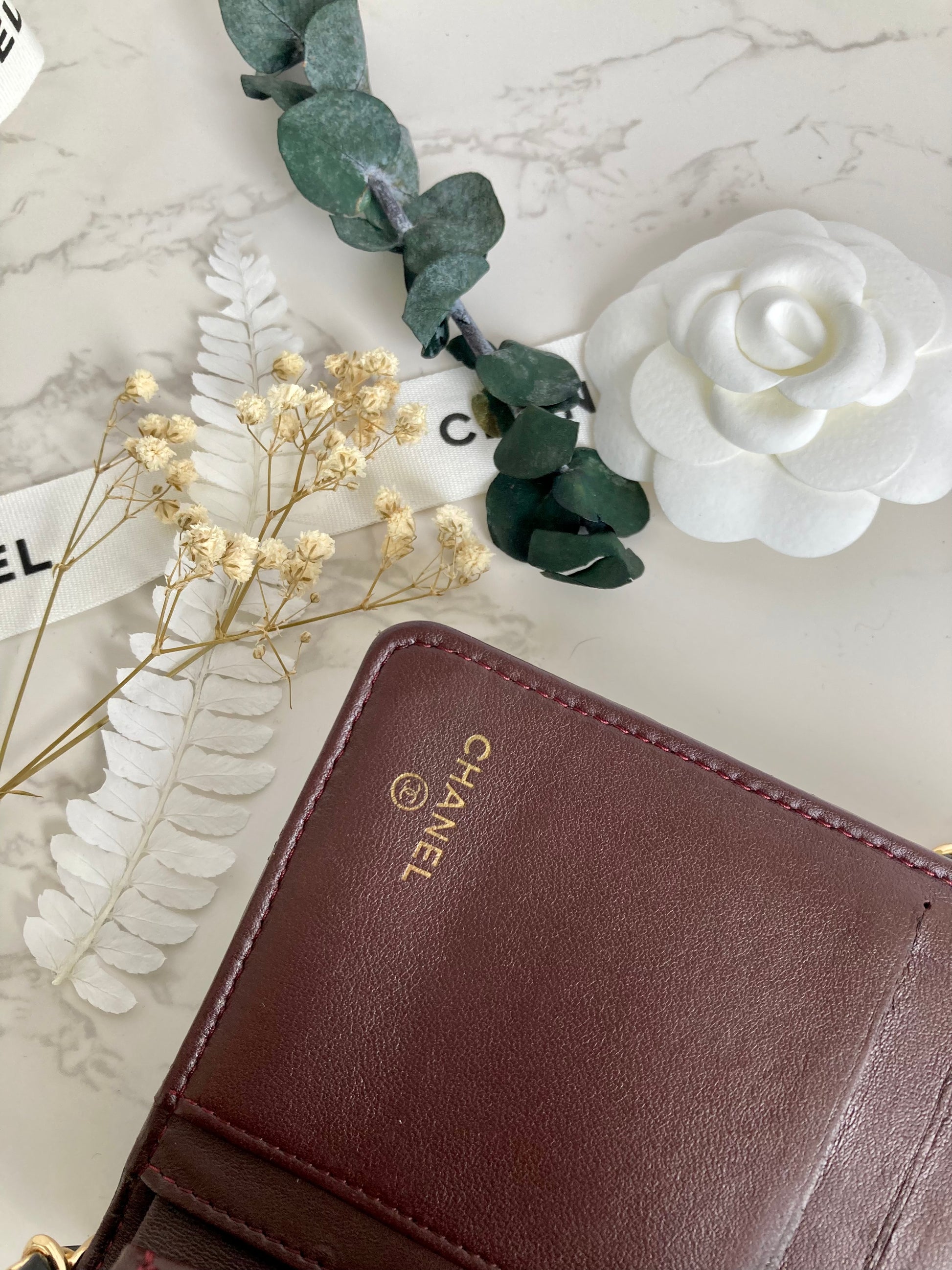 CHANEL Classic Lamb Skin Flap Wallet – Gold CC Logo (With Add-on Chain)