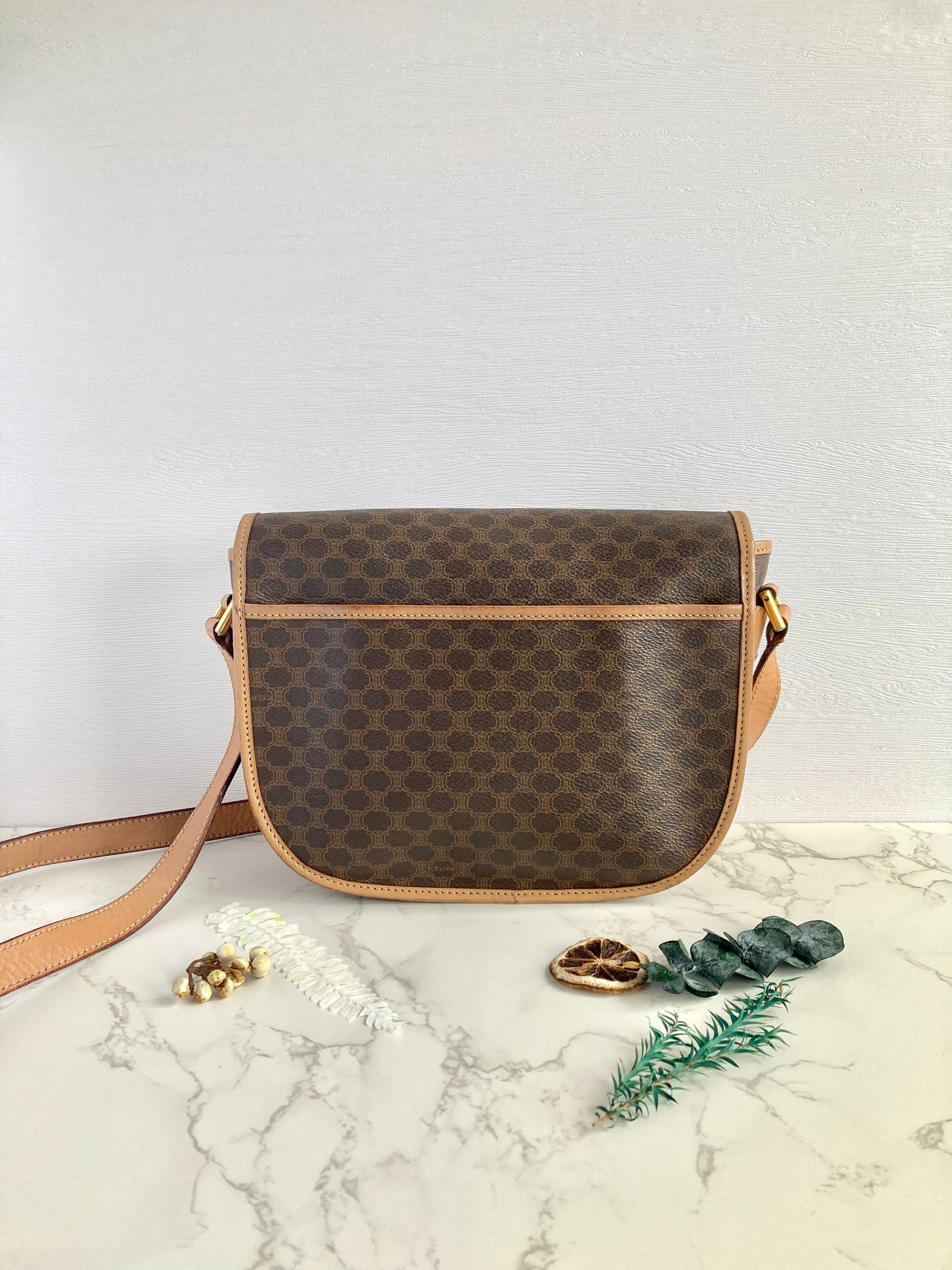 CELINE Monogram Two-way Flap Bag