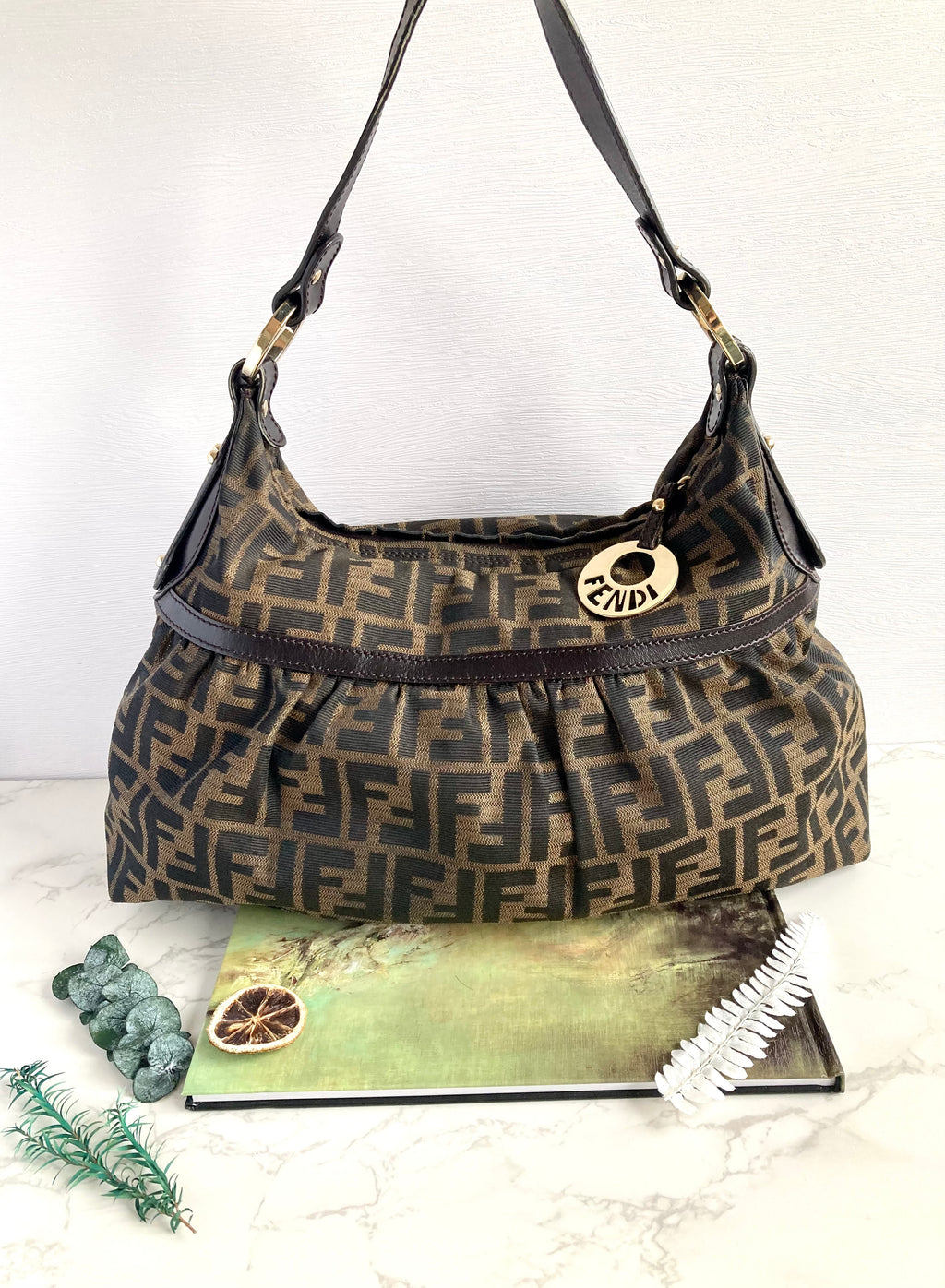 FENDI Monogram Chef Shoulder Bag 