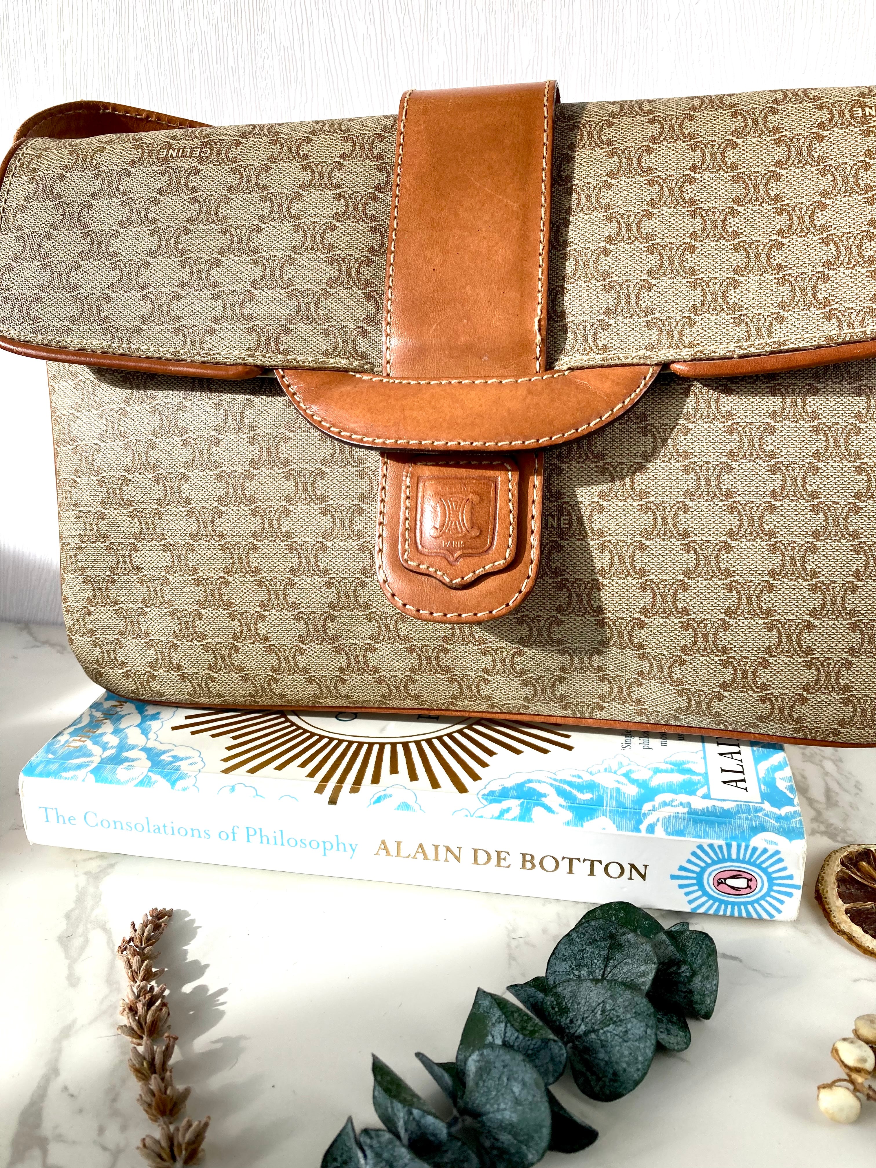 CELINE Monogram Beige Crossbody Bag 