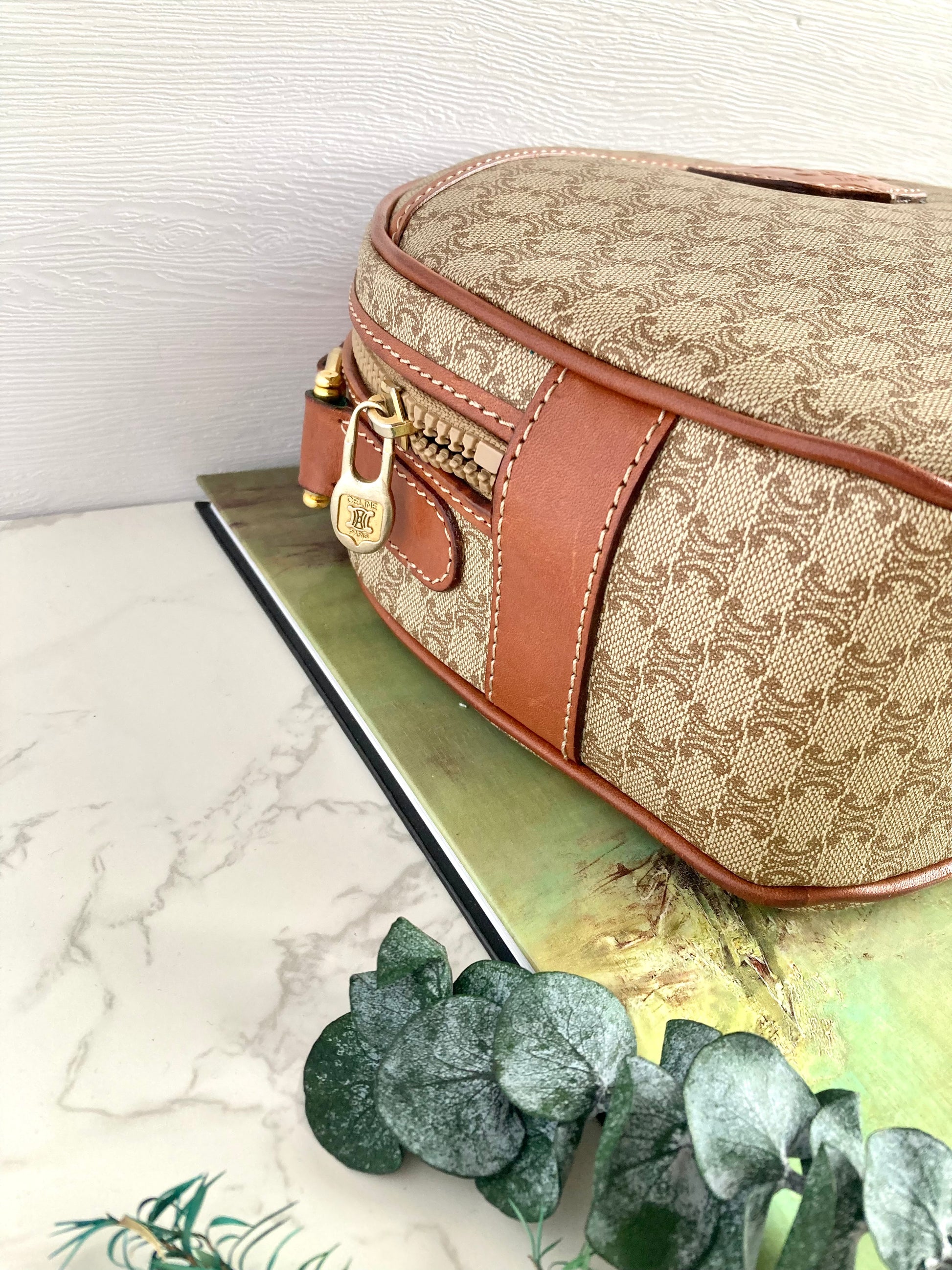 CELINE Monogram Shell shape Crossbody Bag