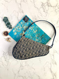 CHRISTIAN DIOR Navy Trotter Saddle Shoulder Bag 