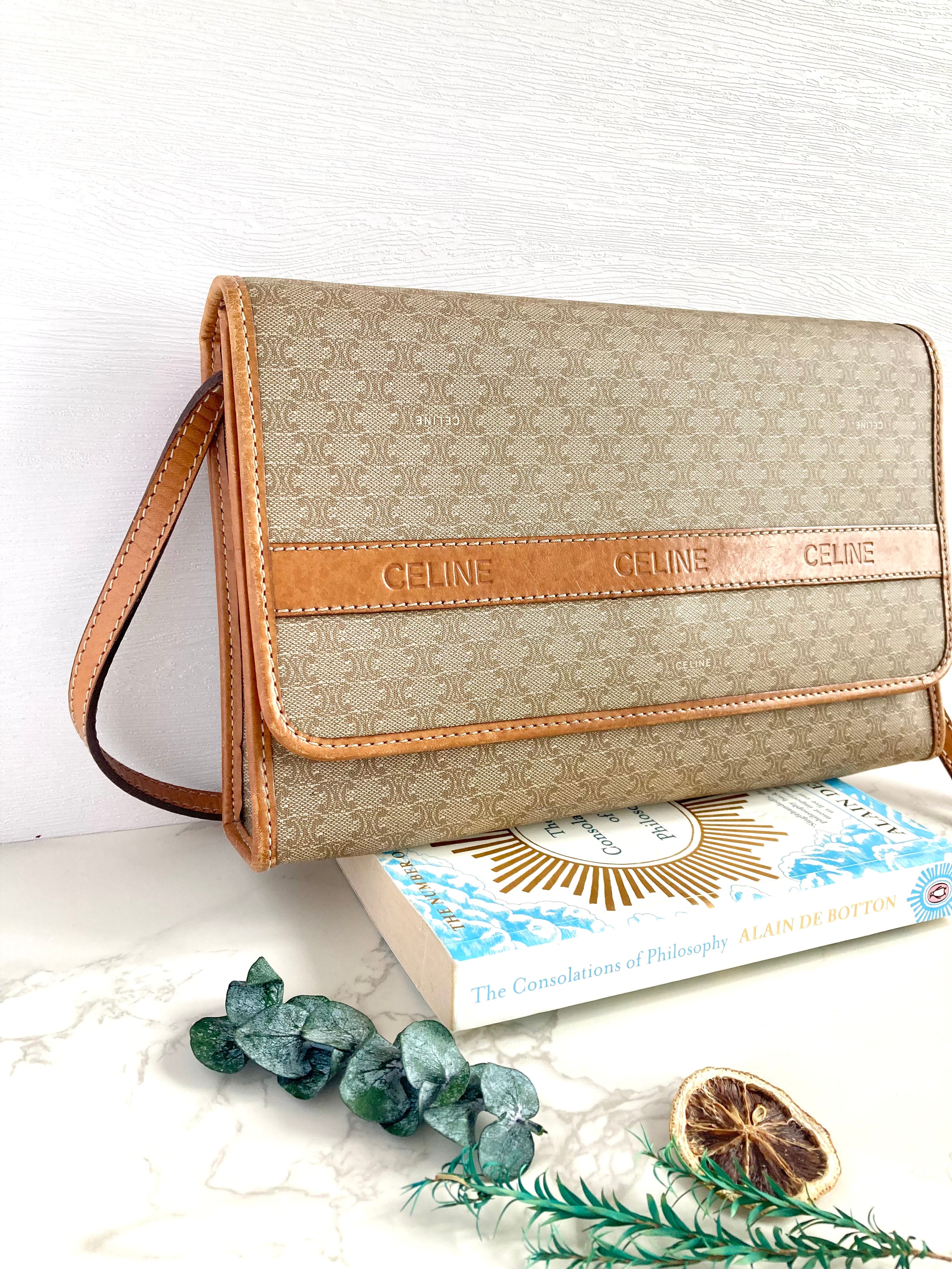 CELINE Monogram Beige Crossbody Bag