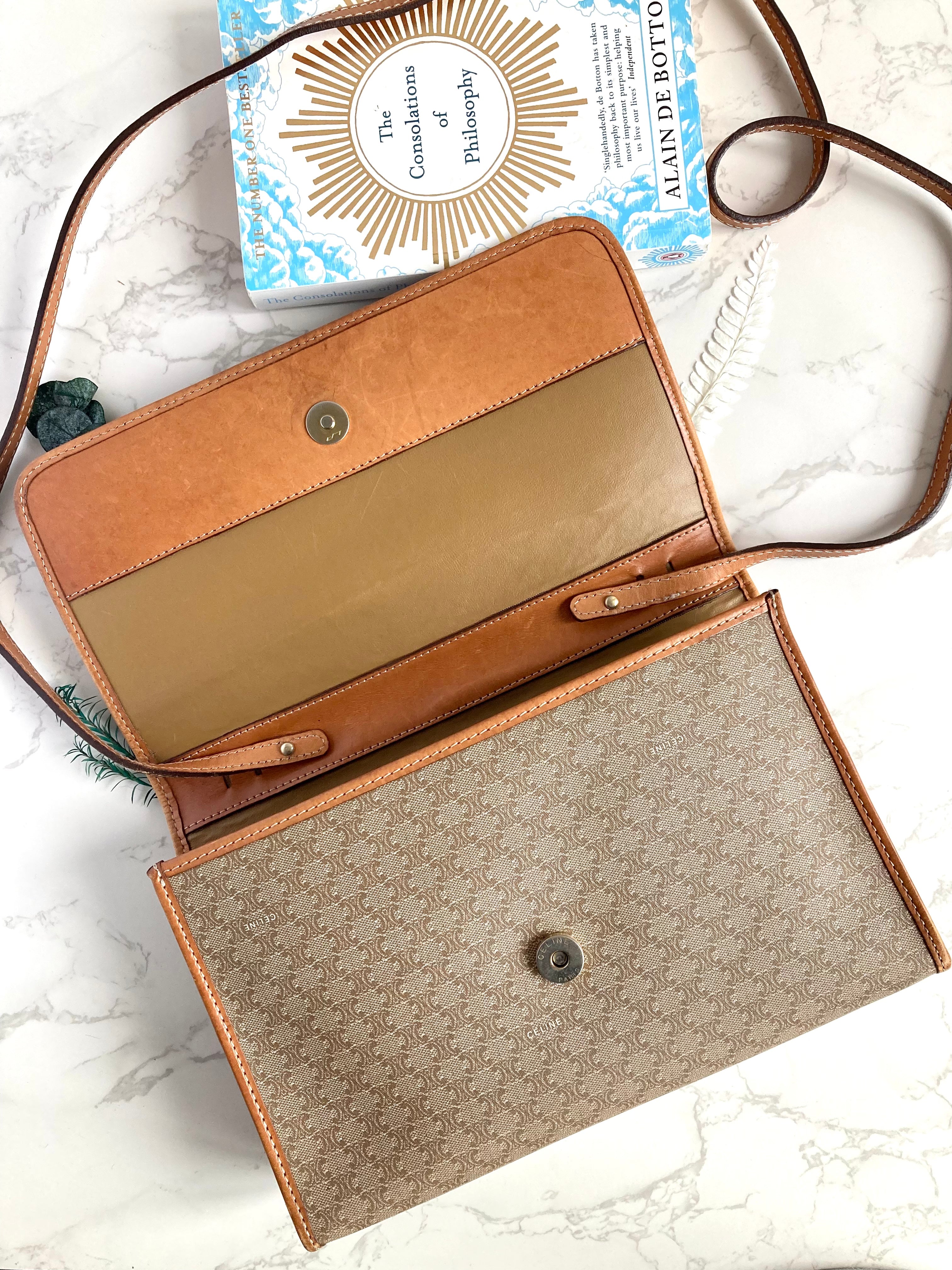 CELINE Monogram Beige Crossbody Bag