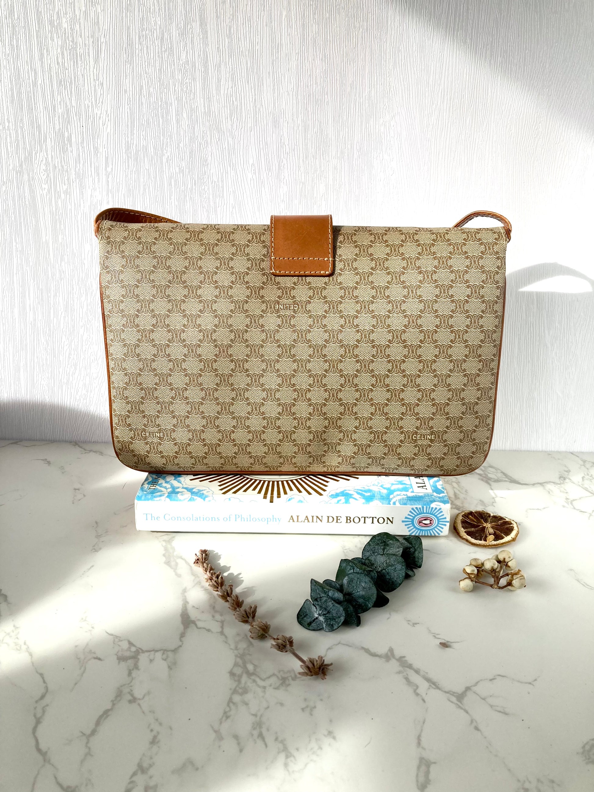 CELINE Monogram Beige Crossbody Bag