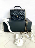 CHANEL Black Mini CF with Handle 