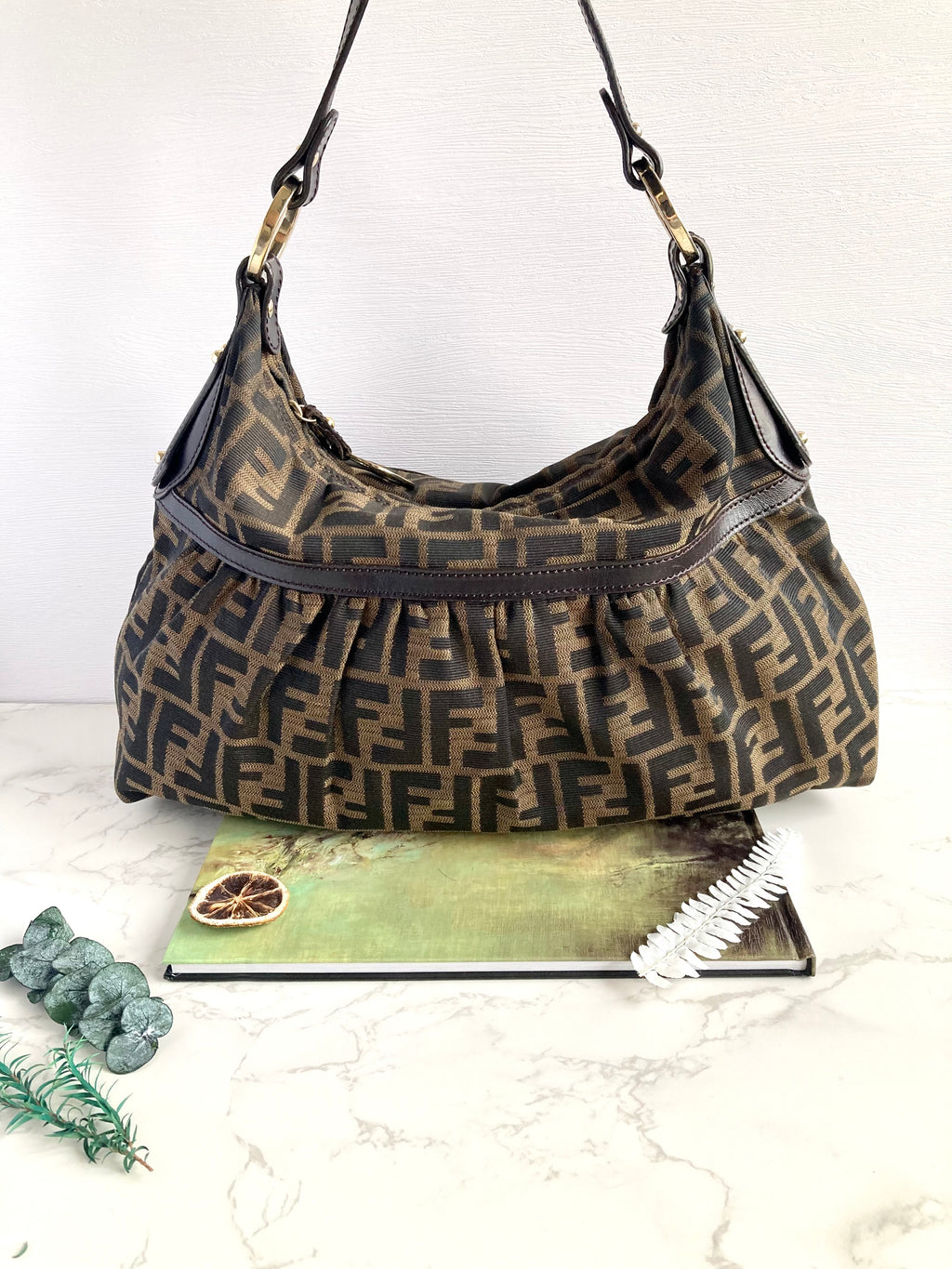 FENDI Monogram Chef Shoulder Bag 