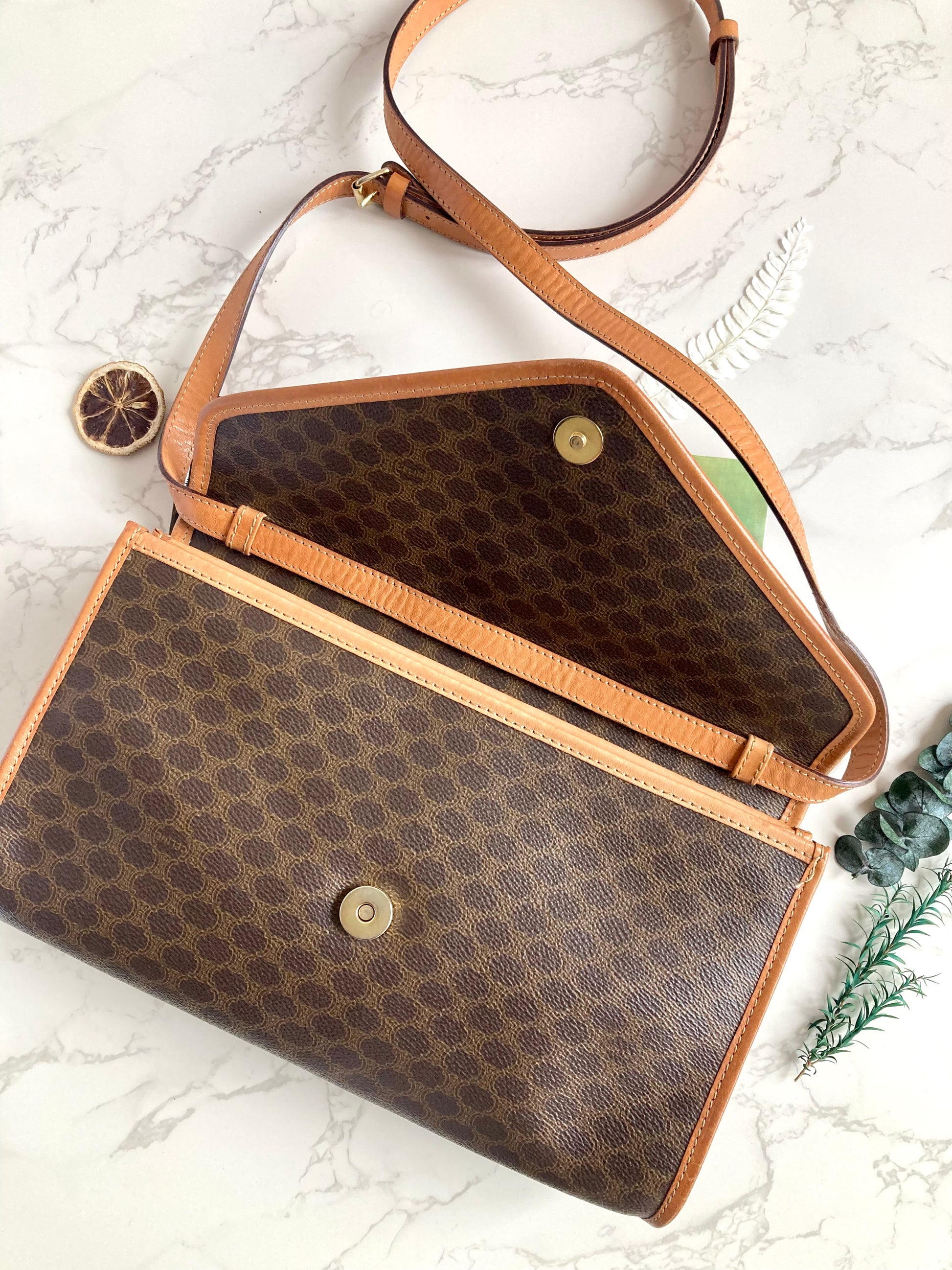 CELINE Monogram Envelope Crossbody Bag