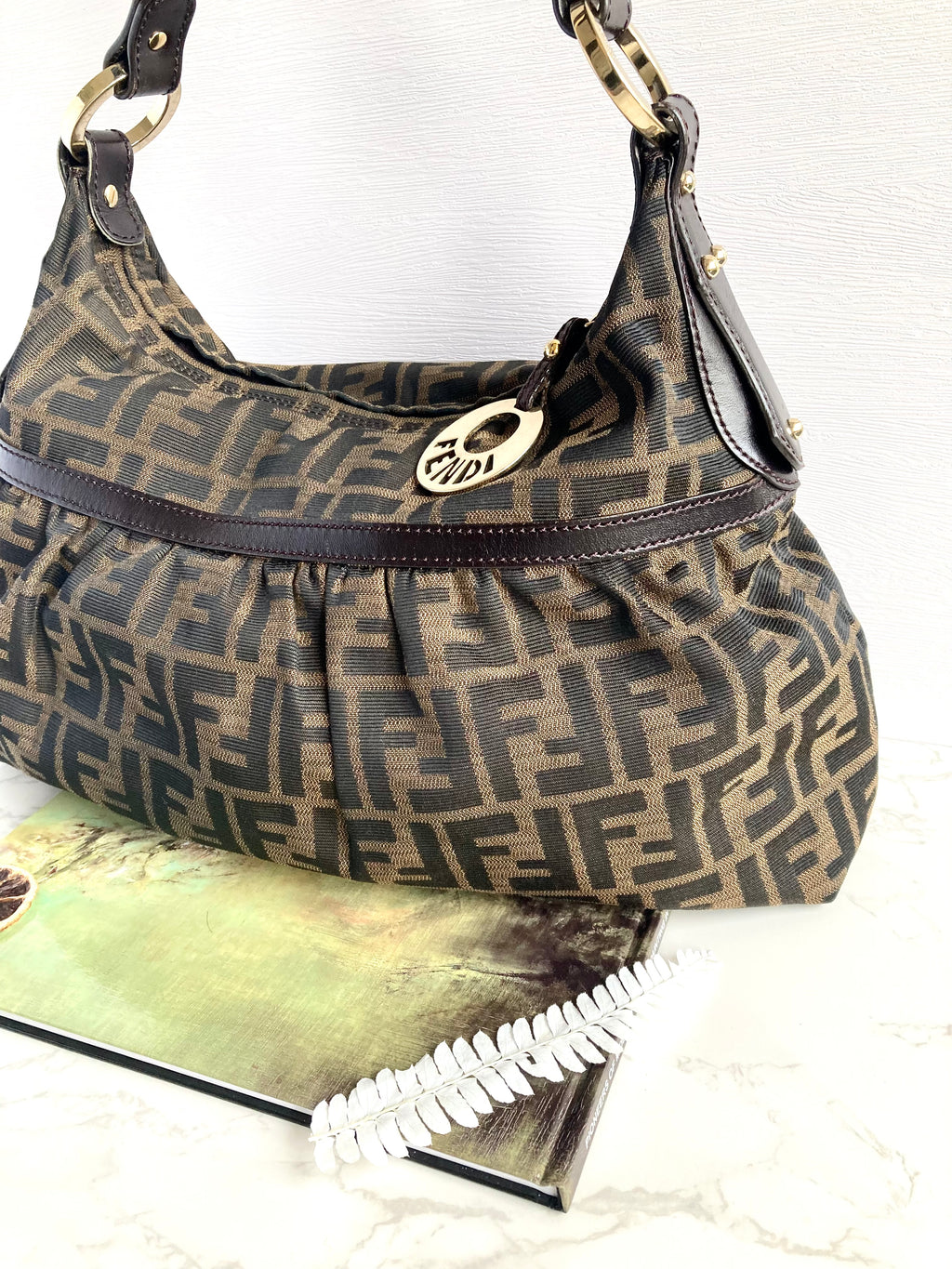 FENDI Monogram Chef Shoulder Bag 