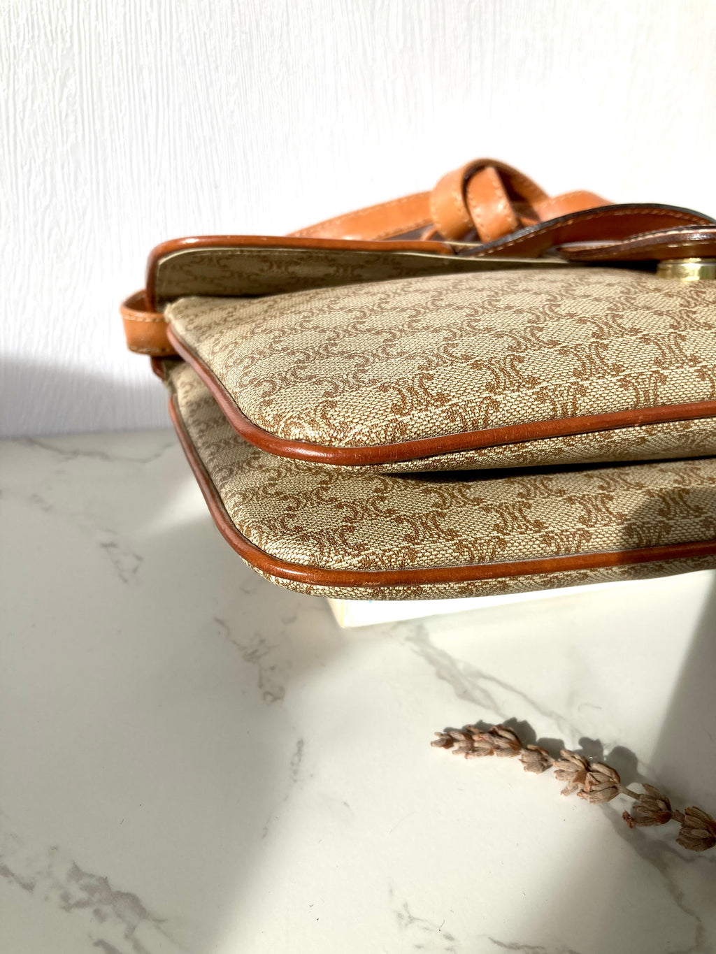 CELINE Monogram Beige Crossbody Bag 