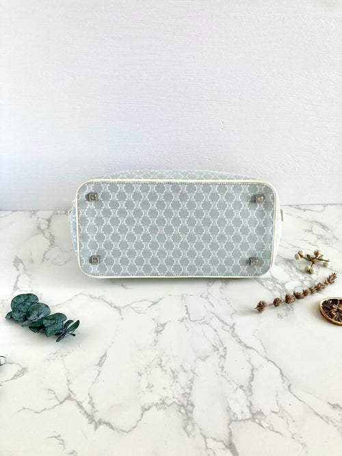 CELINE Baby Blue x White Shoulder Bag