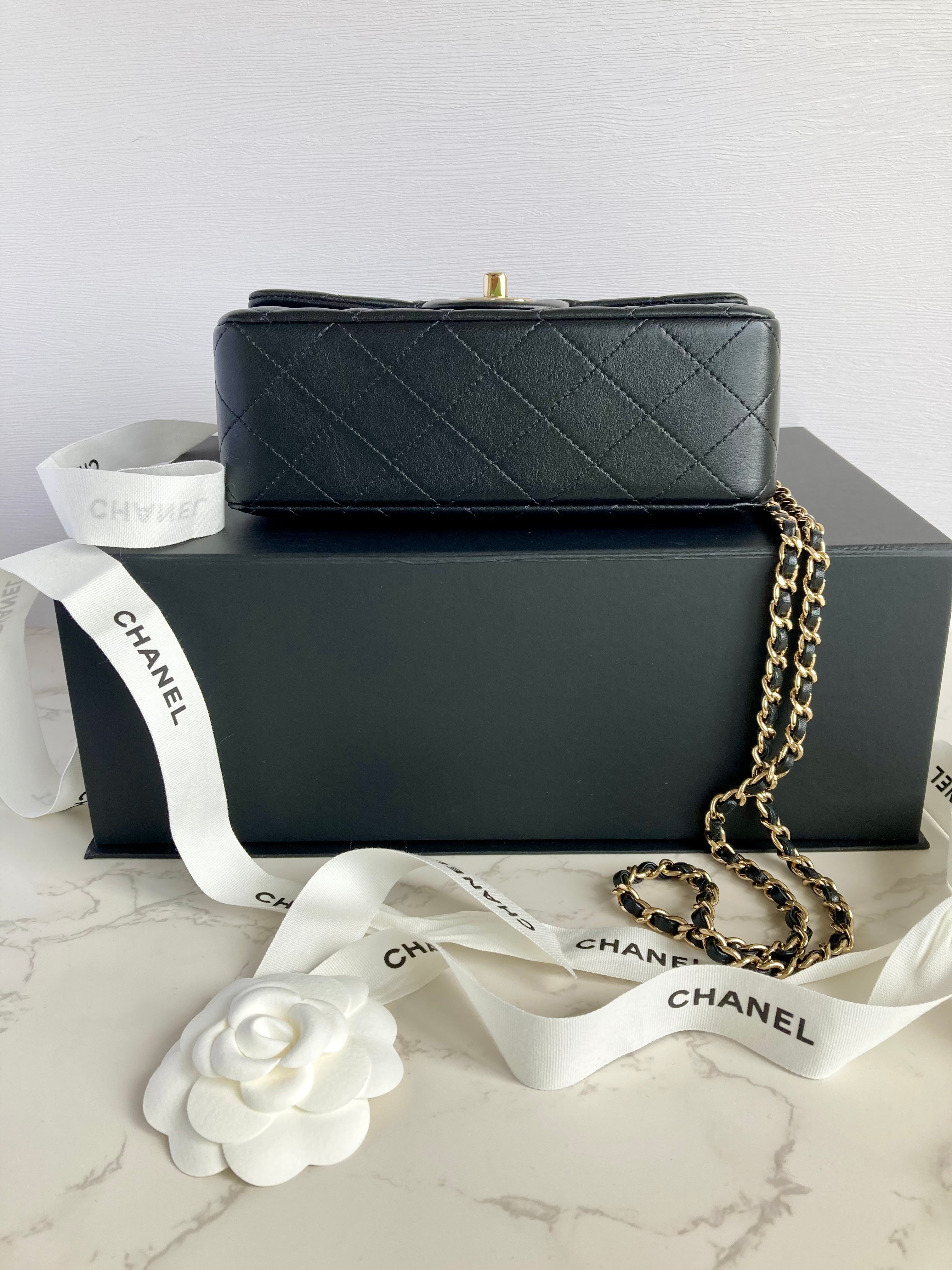 CHANEL Black Mini CF with Handle 