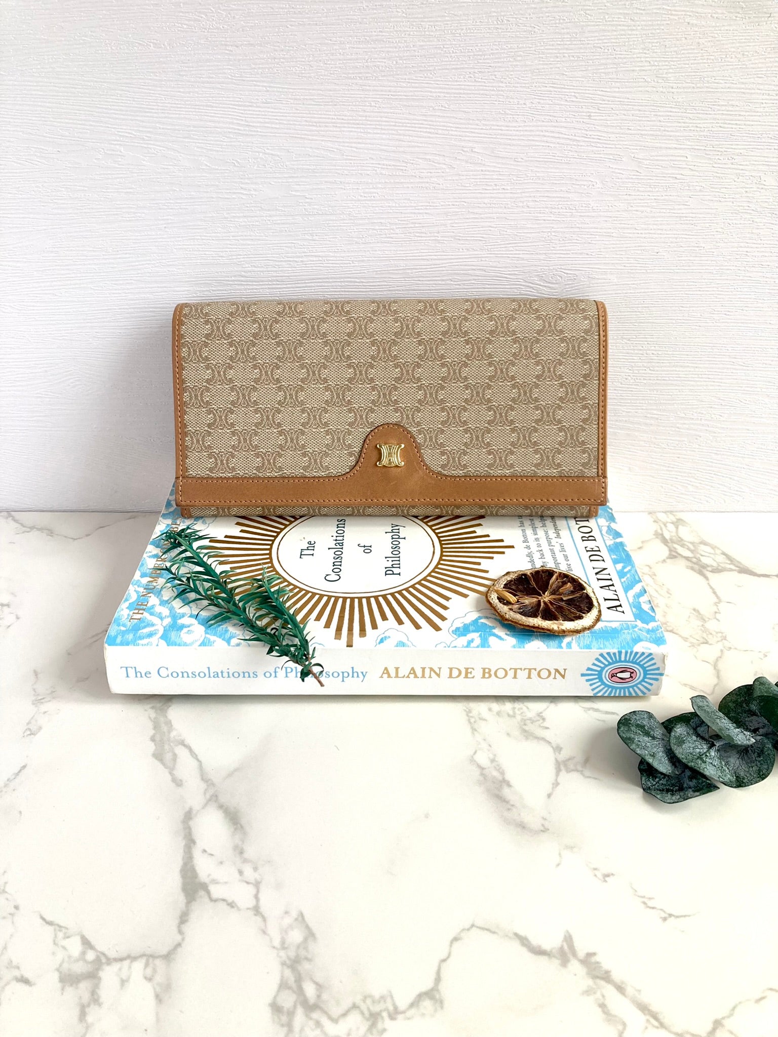 CELINE Triomphe Monogram Long Wallet 