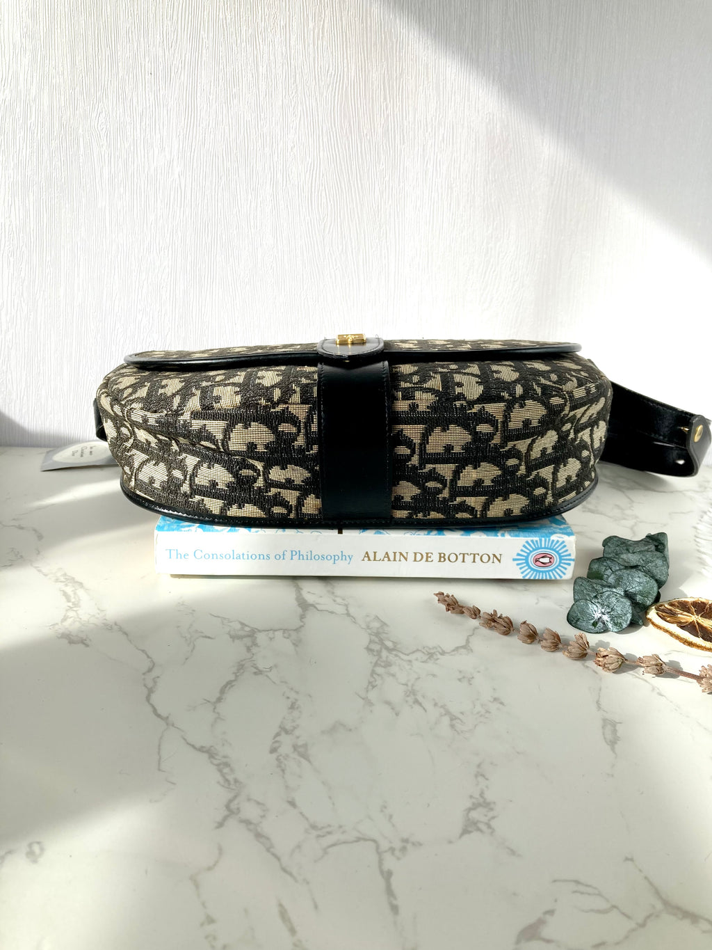 CHRISTIAN DIOR Navy Trotter Two-way Bobby Bag
