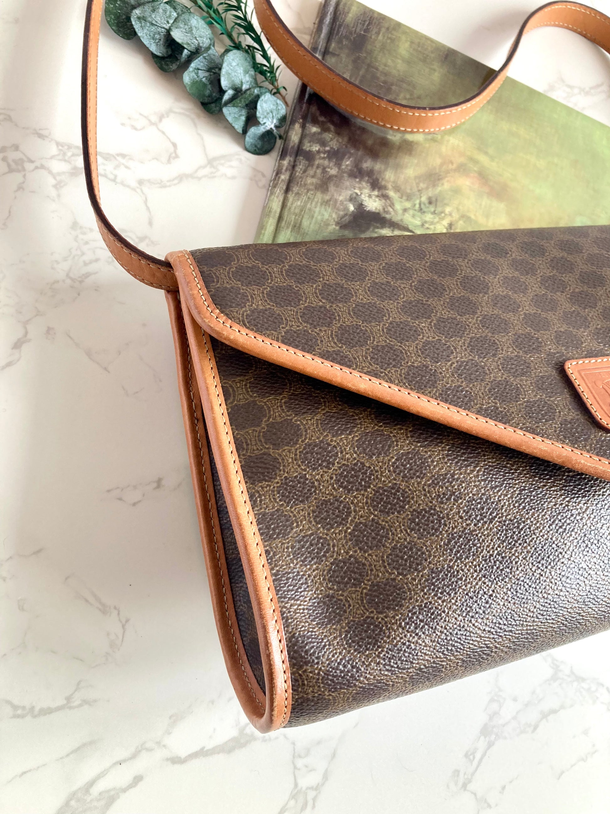 CELINE Monogram Envelope Crossbody Bag