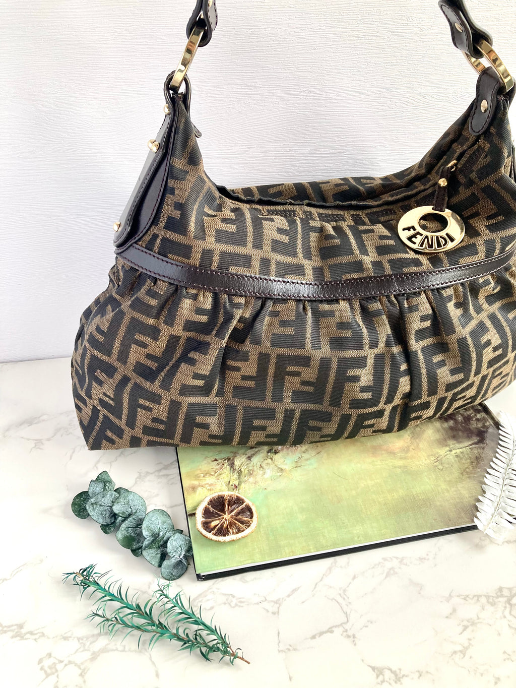 FENDI Monogram Chef Shoulder Bag 