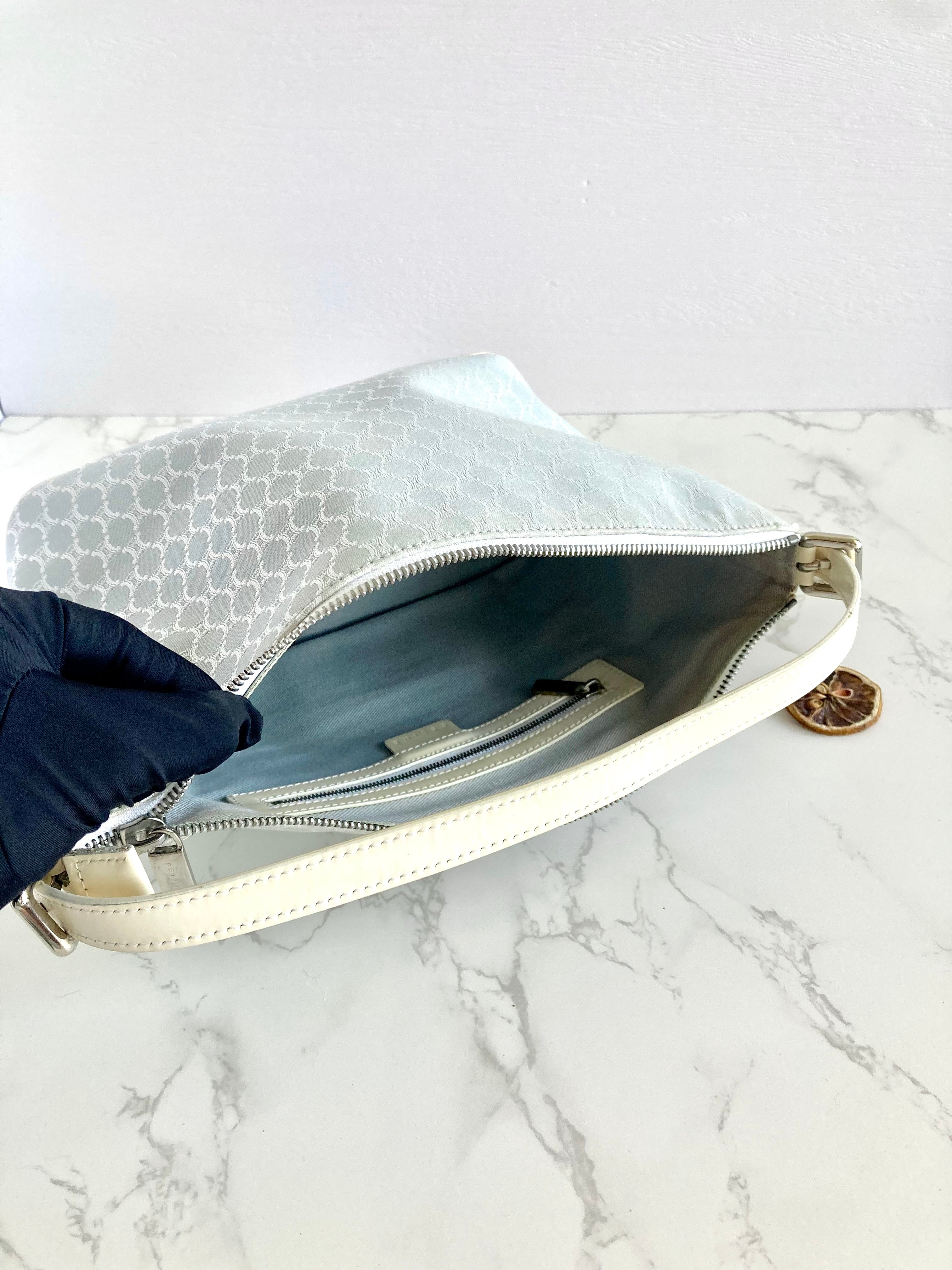 CELINE Baby Blue x White Shoulder Bag 