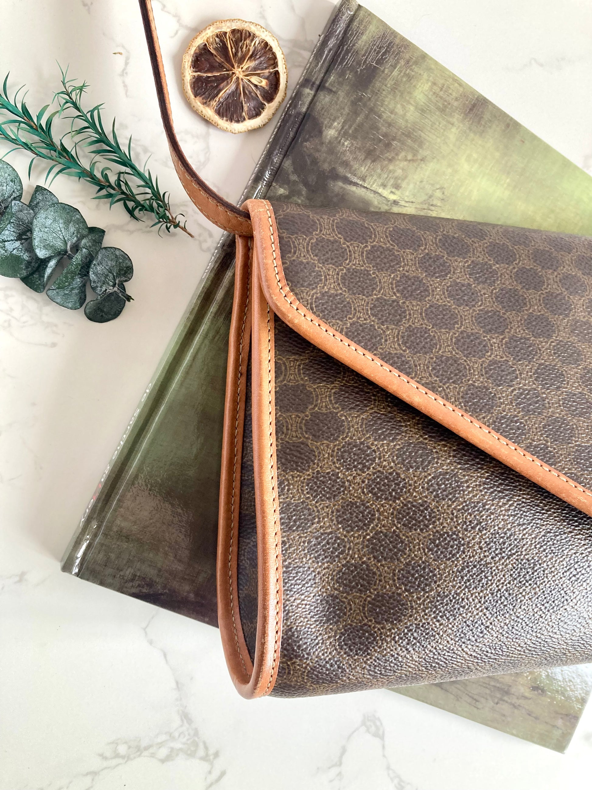 CELINE Monogram Envelope Crossbody Bag