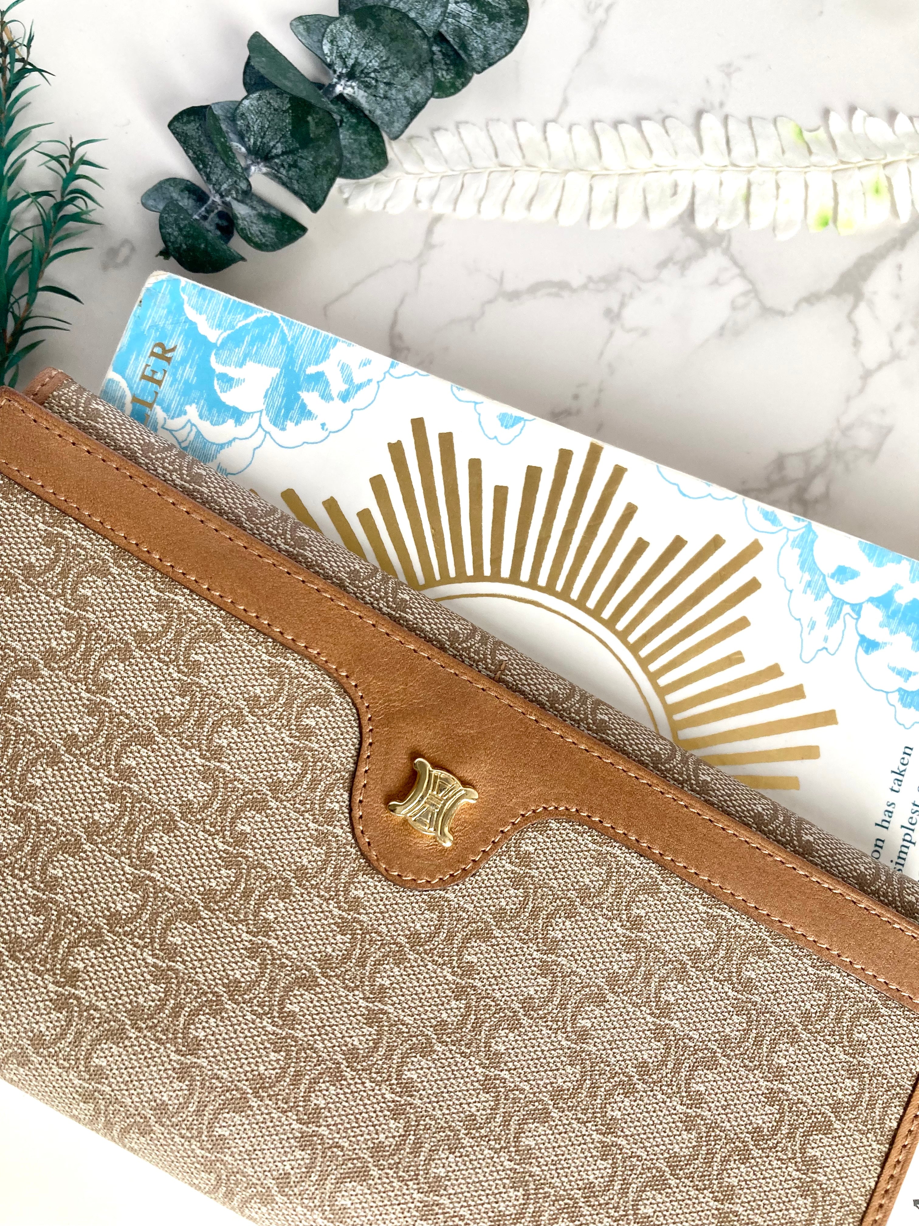 CELINE Triomphe Monogram Long Wallet 