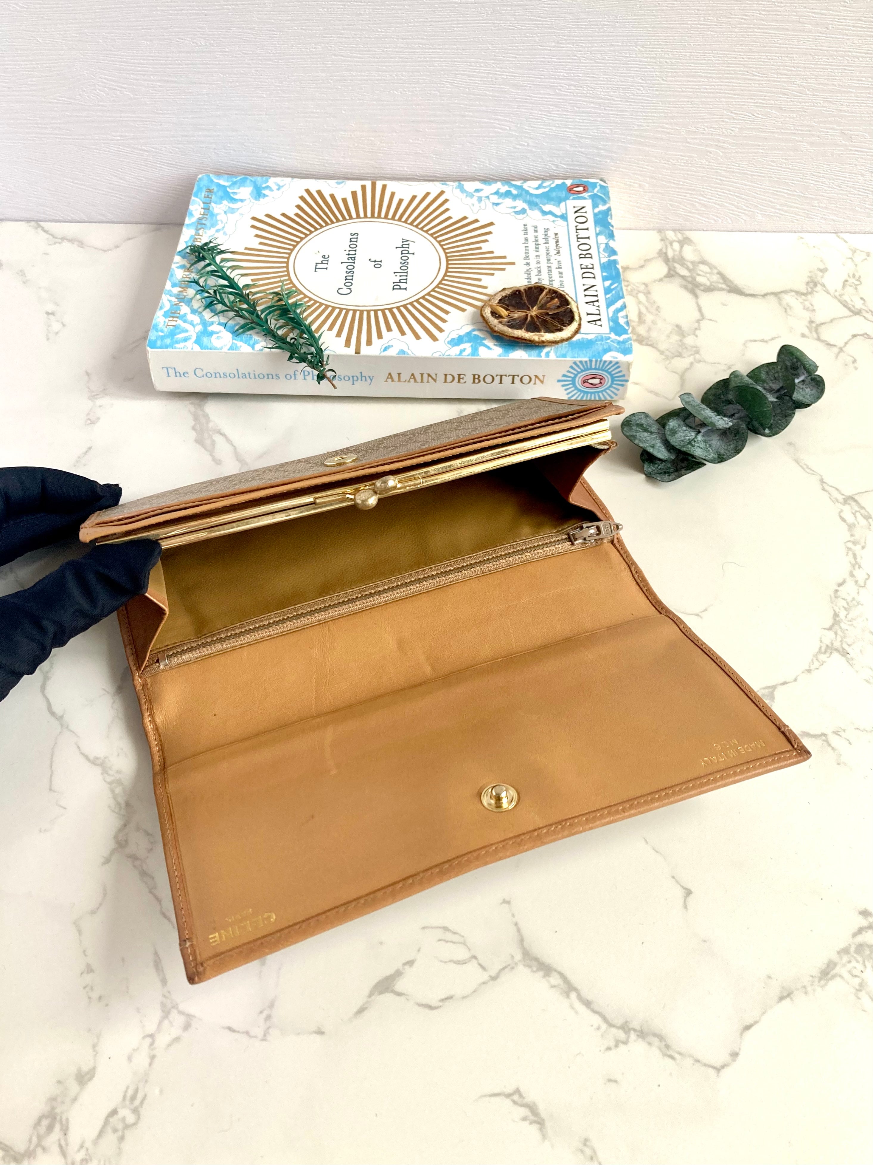 CELINE Triomphe Monogram Long Wallet 