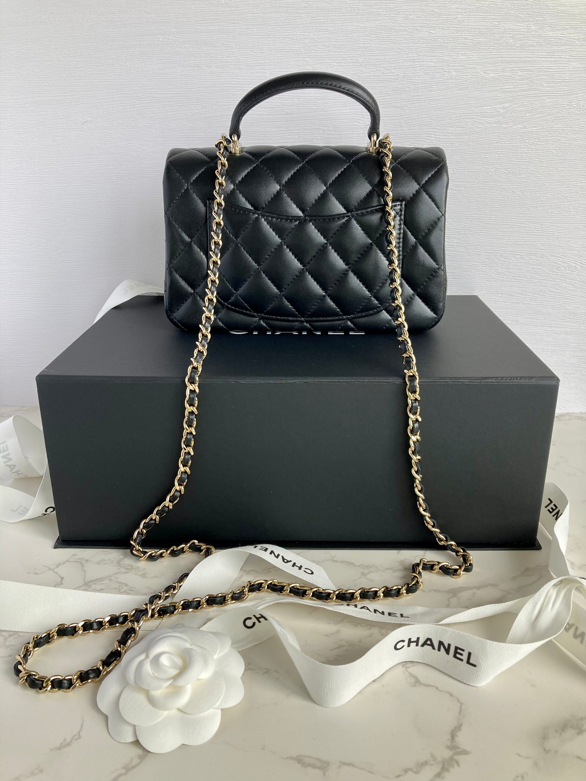 CHANEL Black Mini CF with Handle