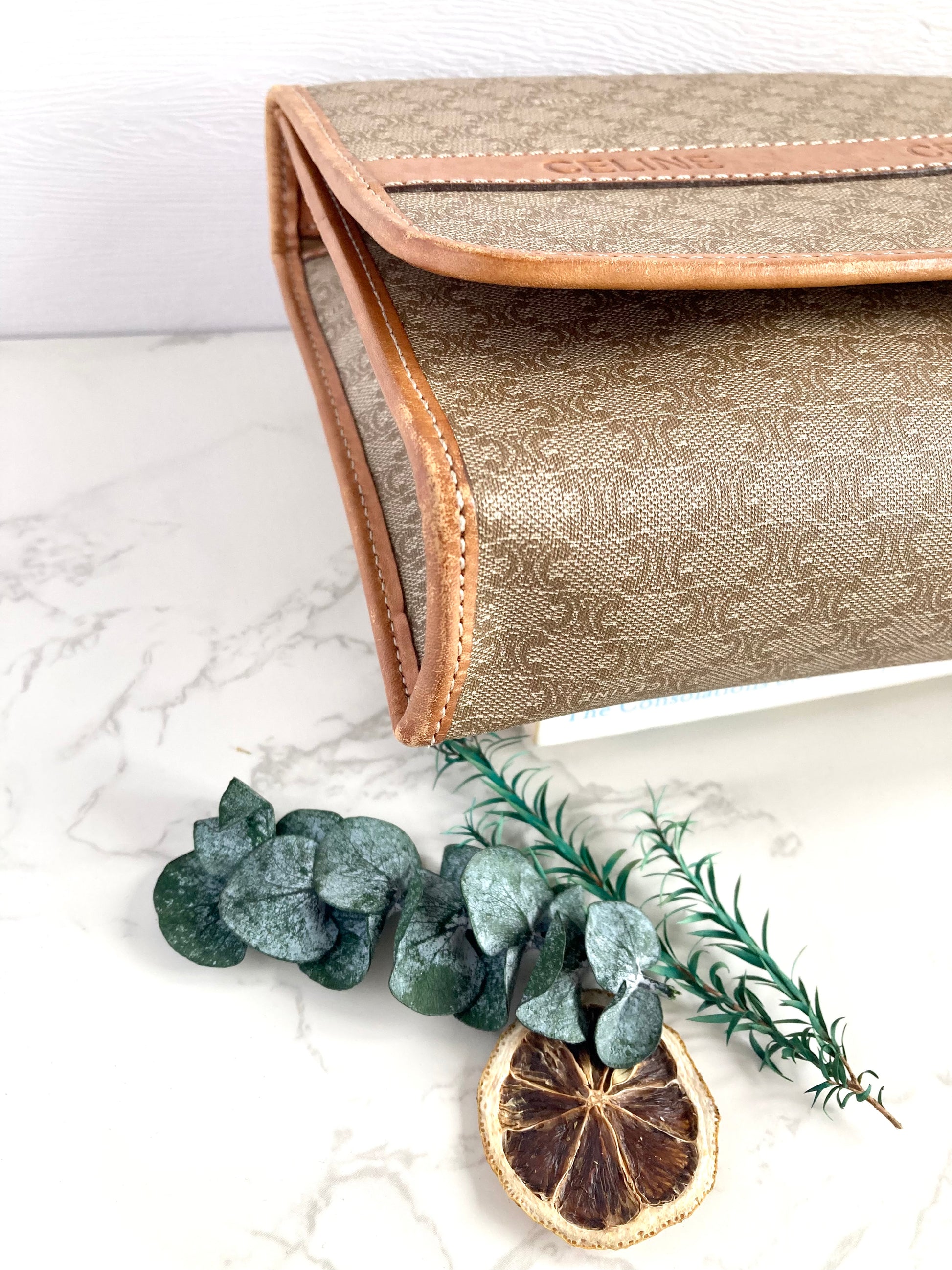 CELINE Monogram Beige Crossbody Bag