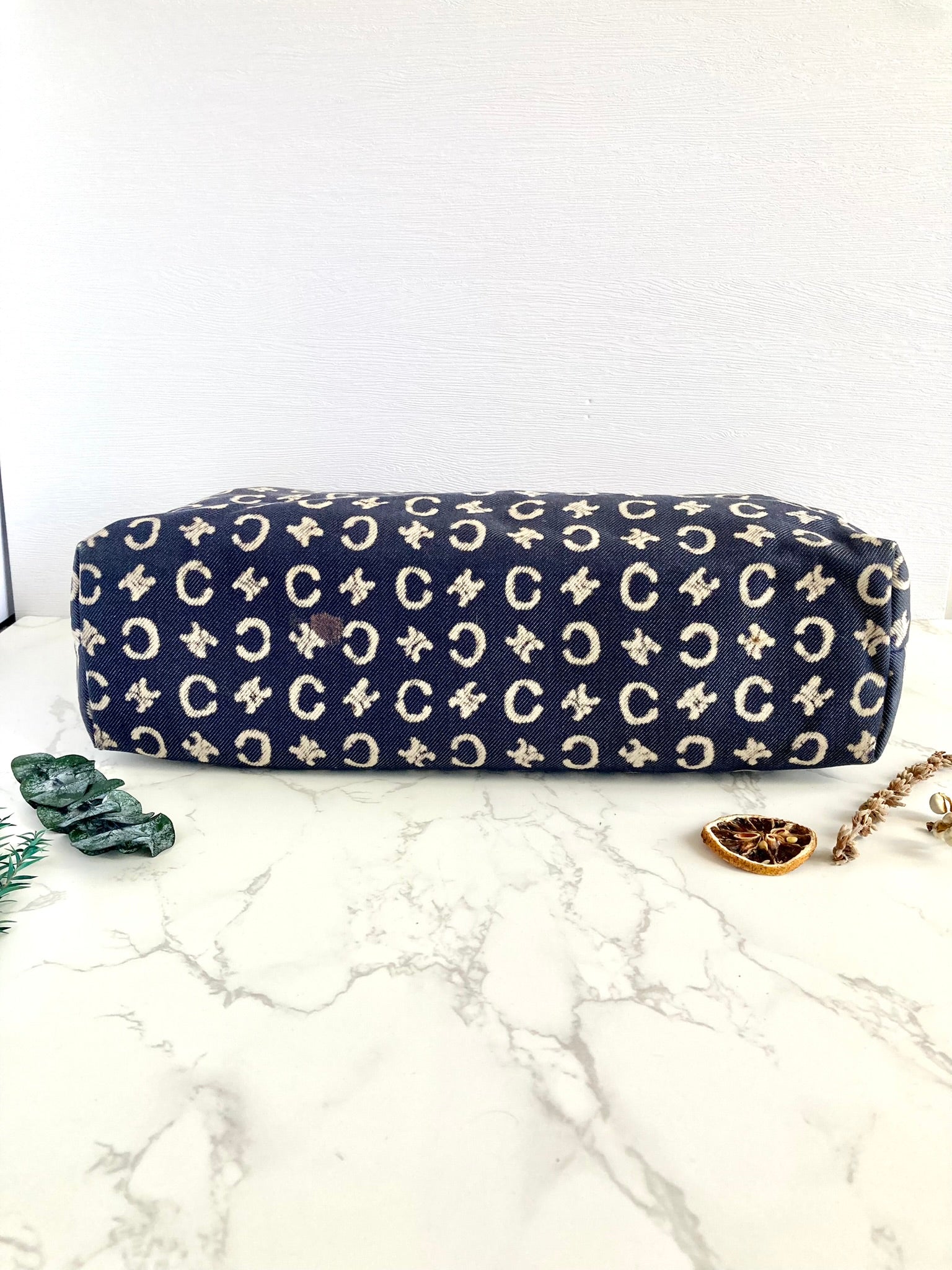 CELINE Monogram Jeans Shoulder Bag