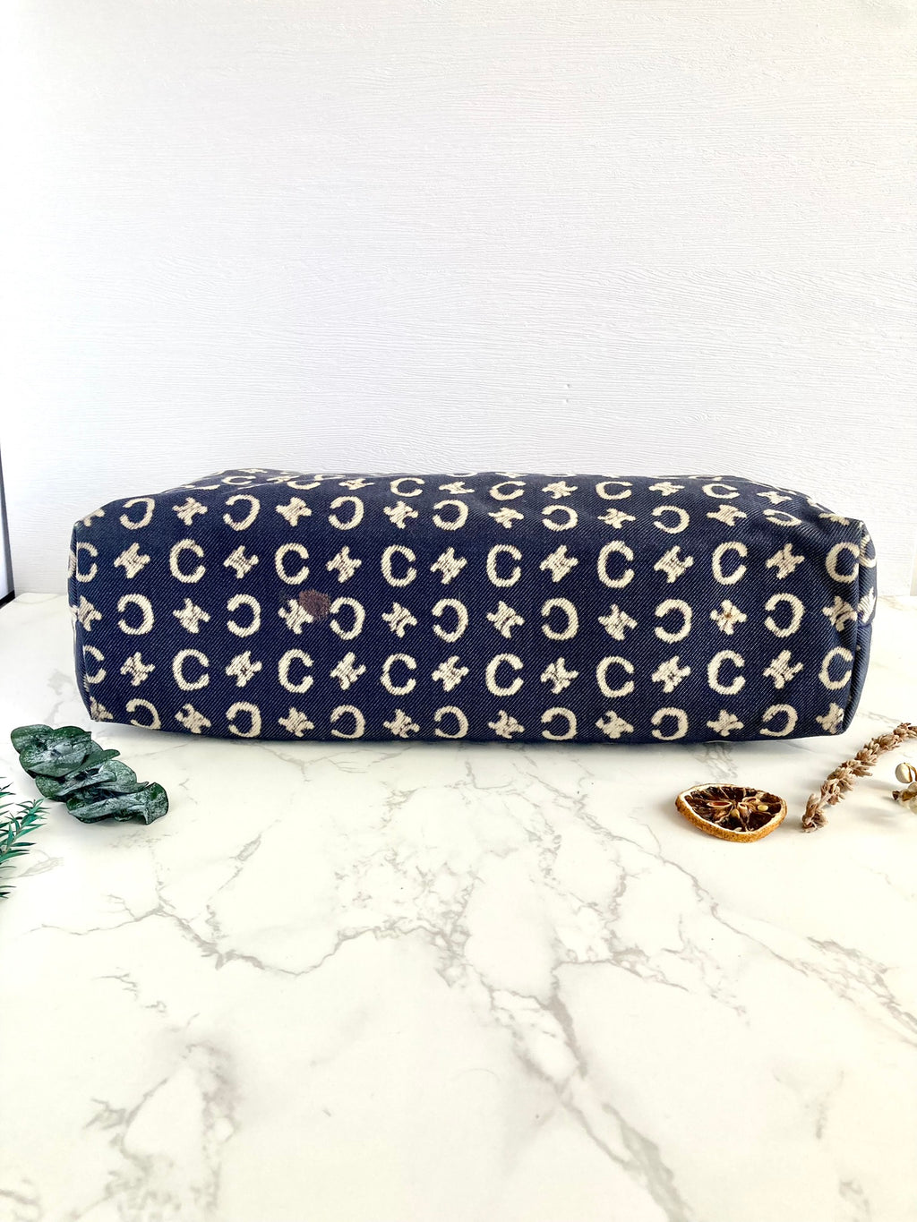 CELINE Monogram Jeans Shoulder Bag