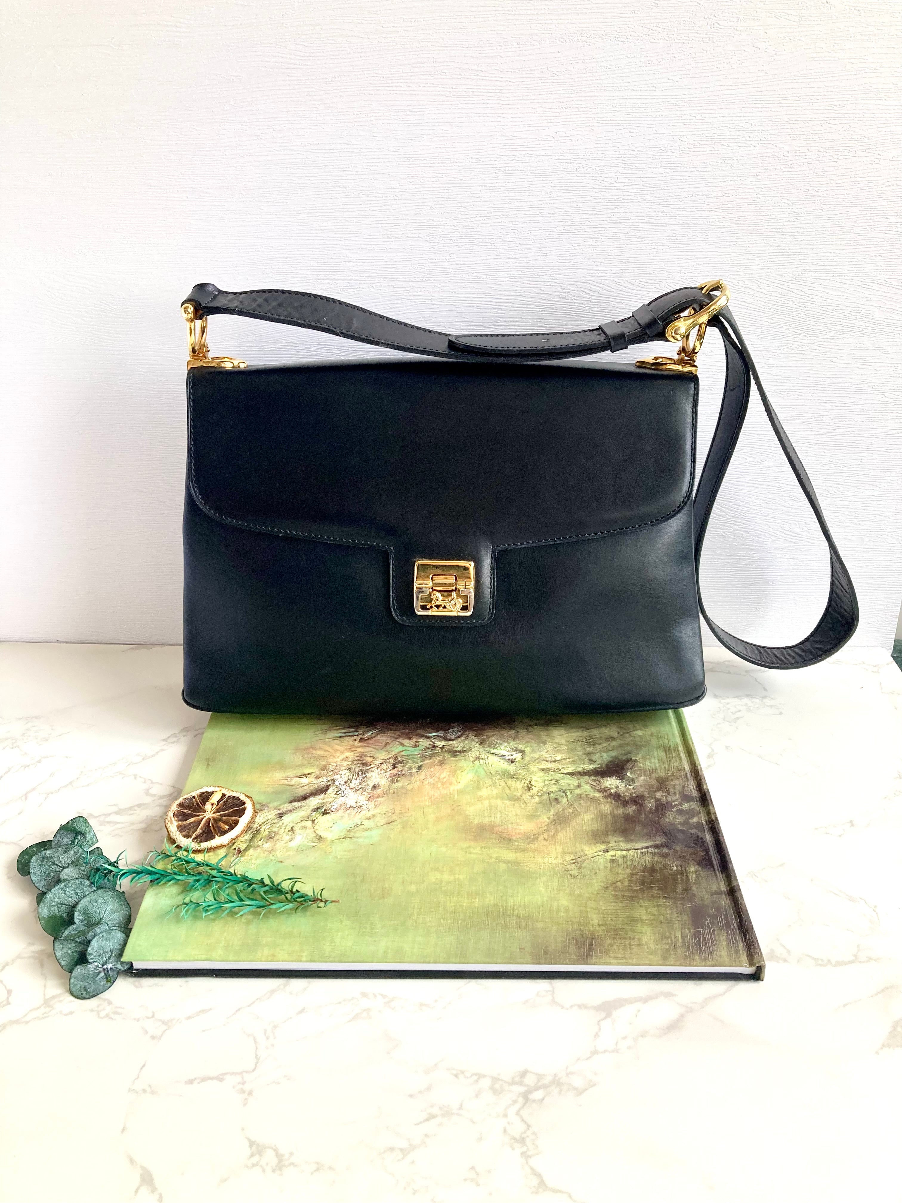 CELINE Horse Carriage Two way Bag LA LUNE Vintage