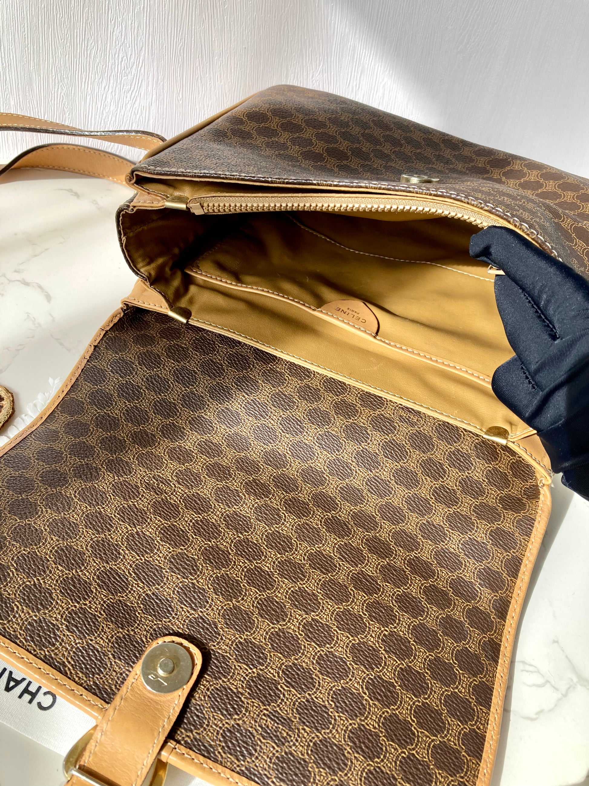 CELINE Monogram Camera Crossbody Bag