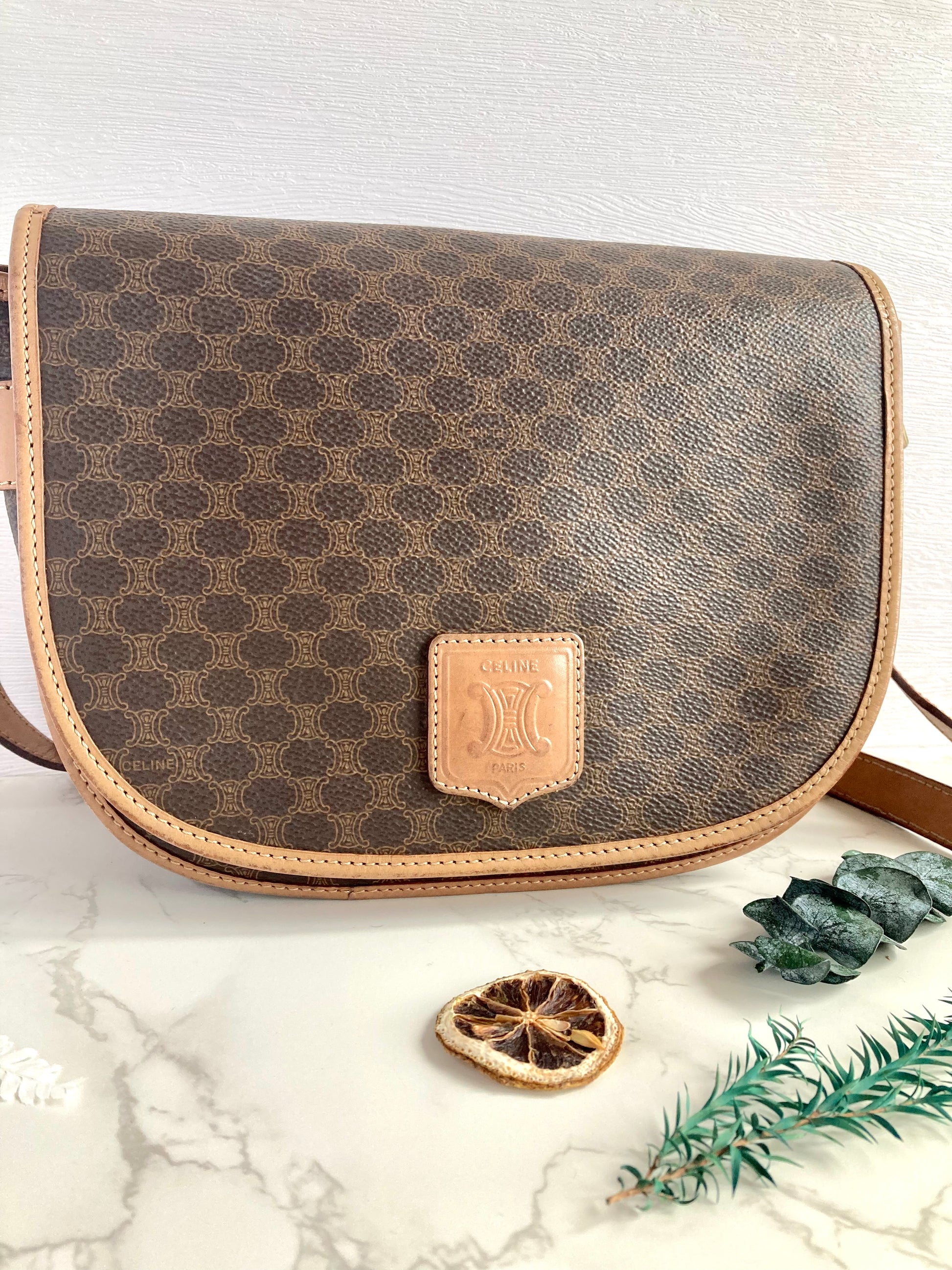 CELINE Monogram Two-way Flap Bag