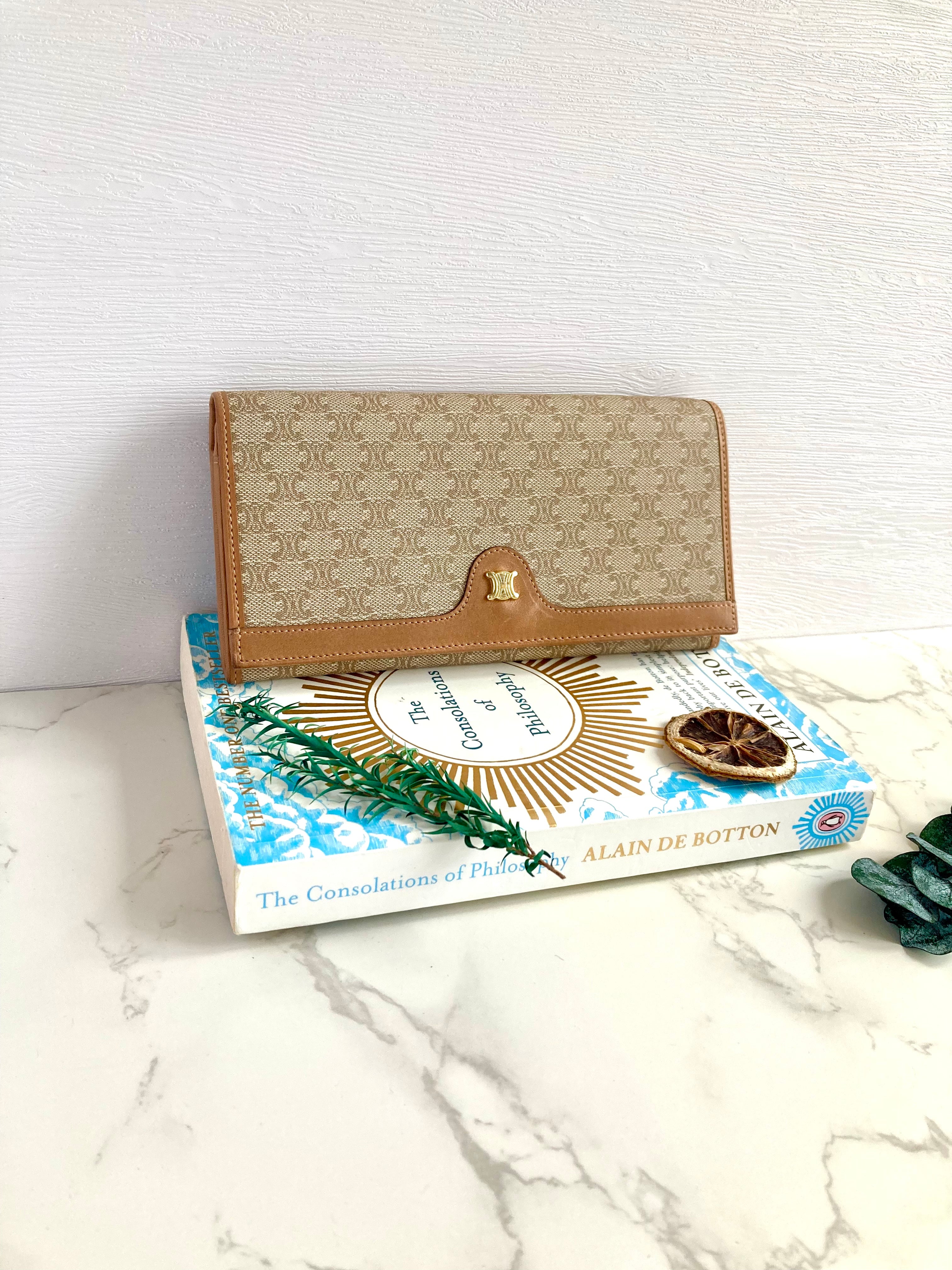 CELINE Triomphe Monogram Long Wallet 