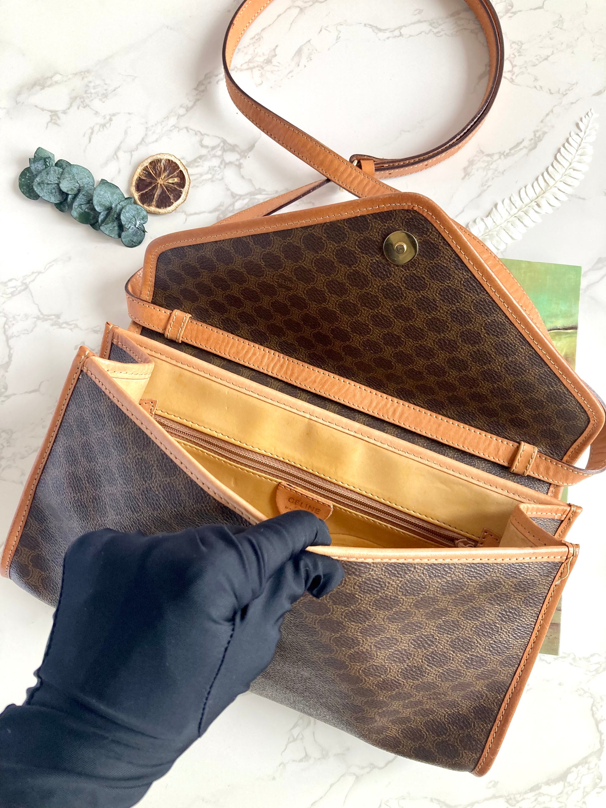 CELINE Monogram Envelope Crossbody Bag