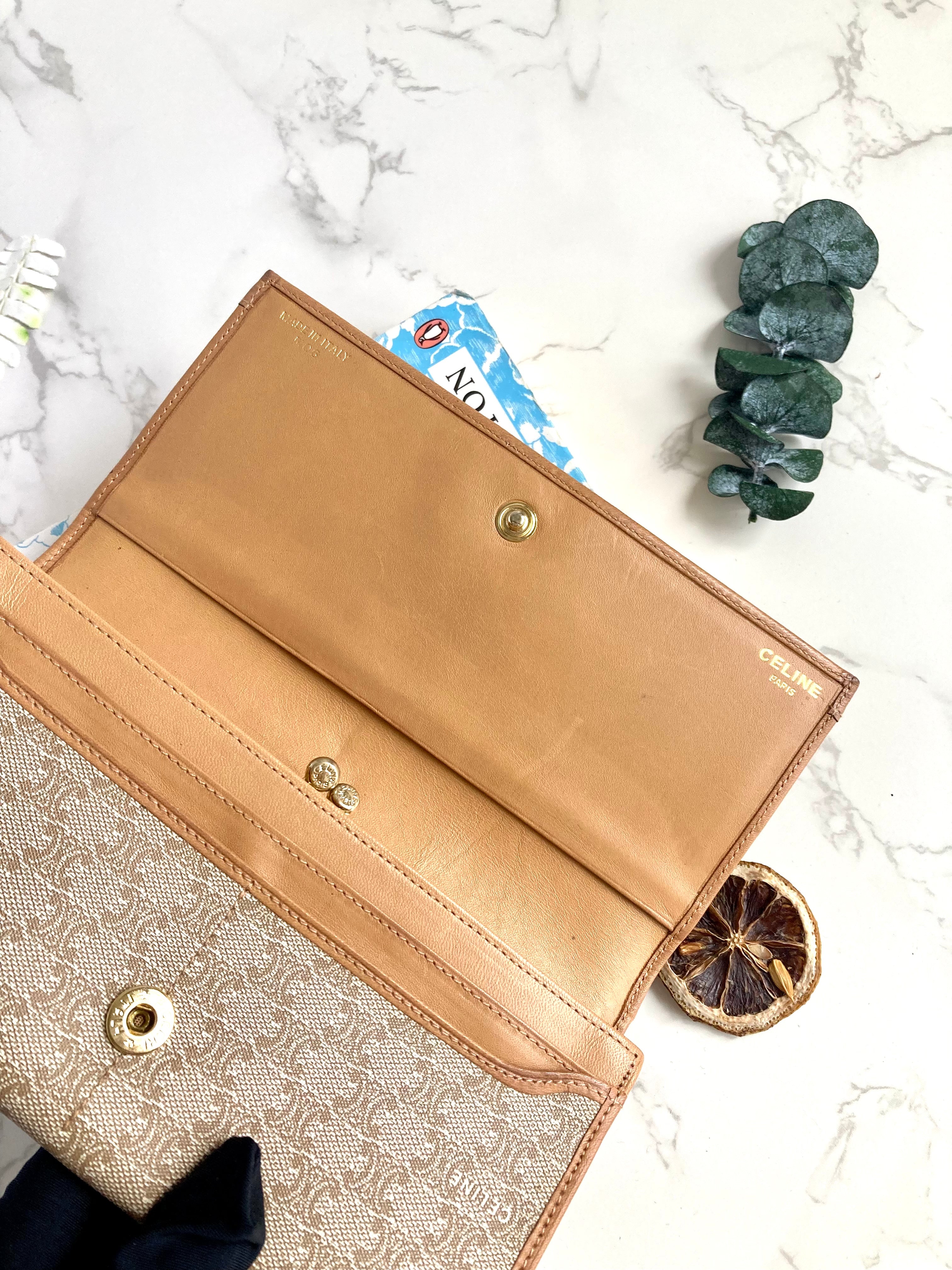 CELINE Triomphe Monogram Long Wallet 