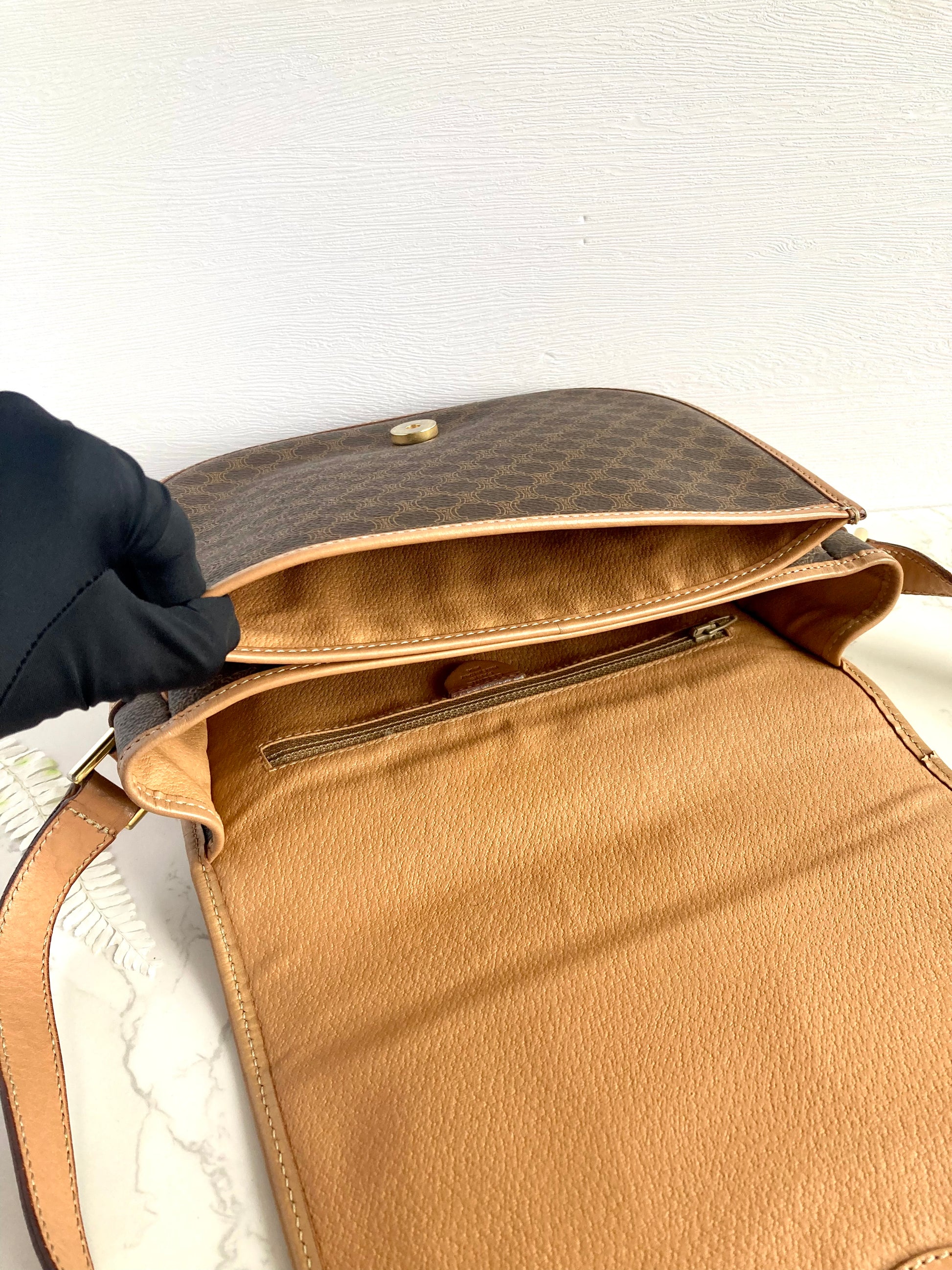 CELINE Monogram Two-way Flap Bag