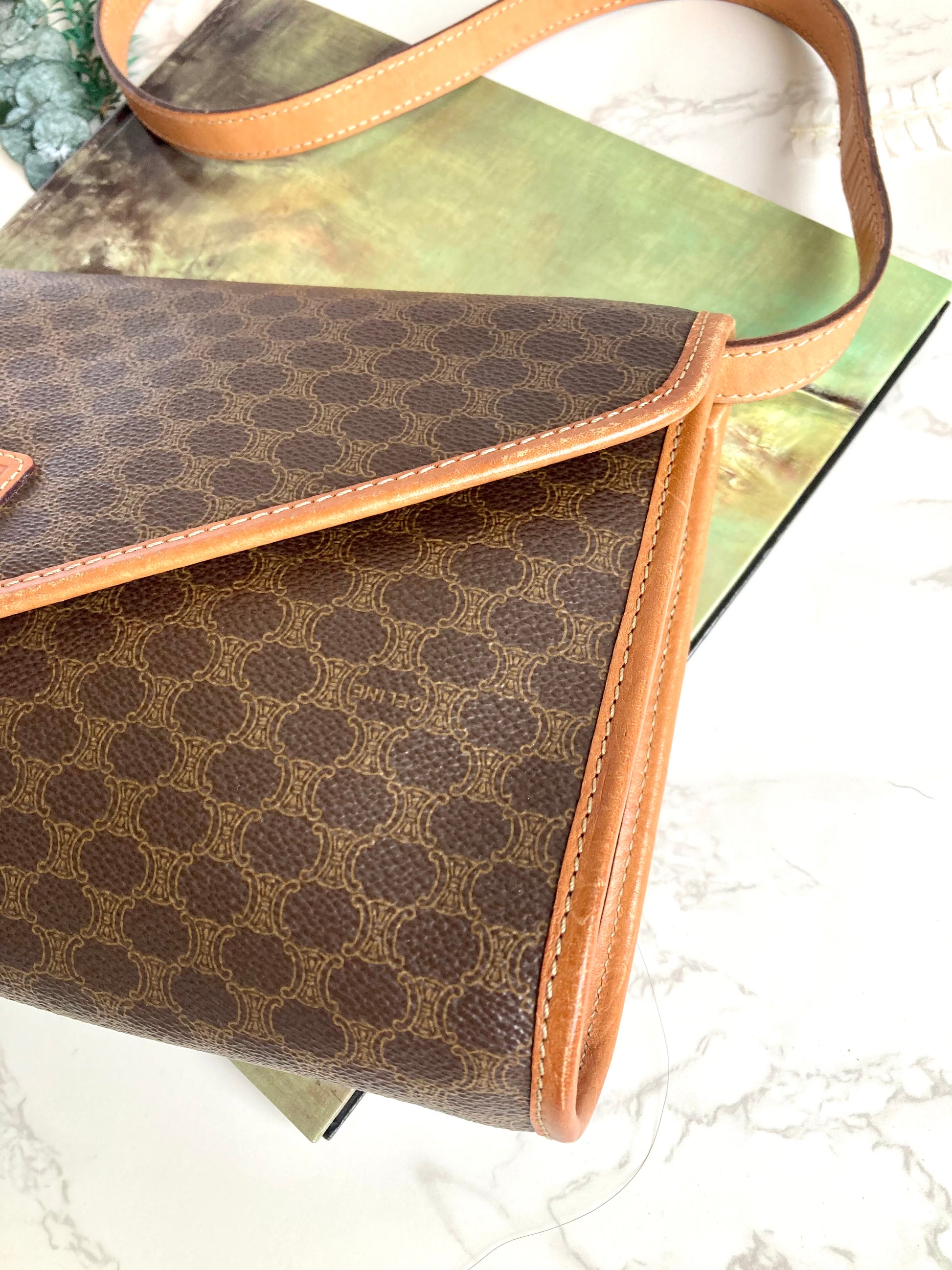 CELINE Monogram Envelope Crossbody Bag