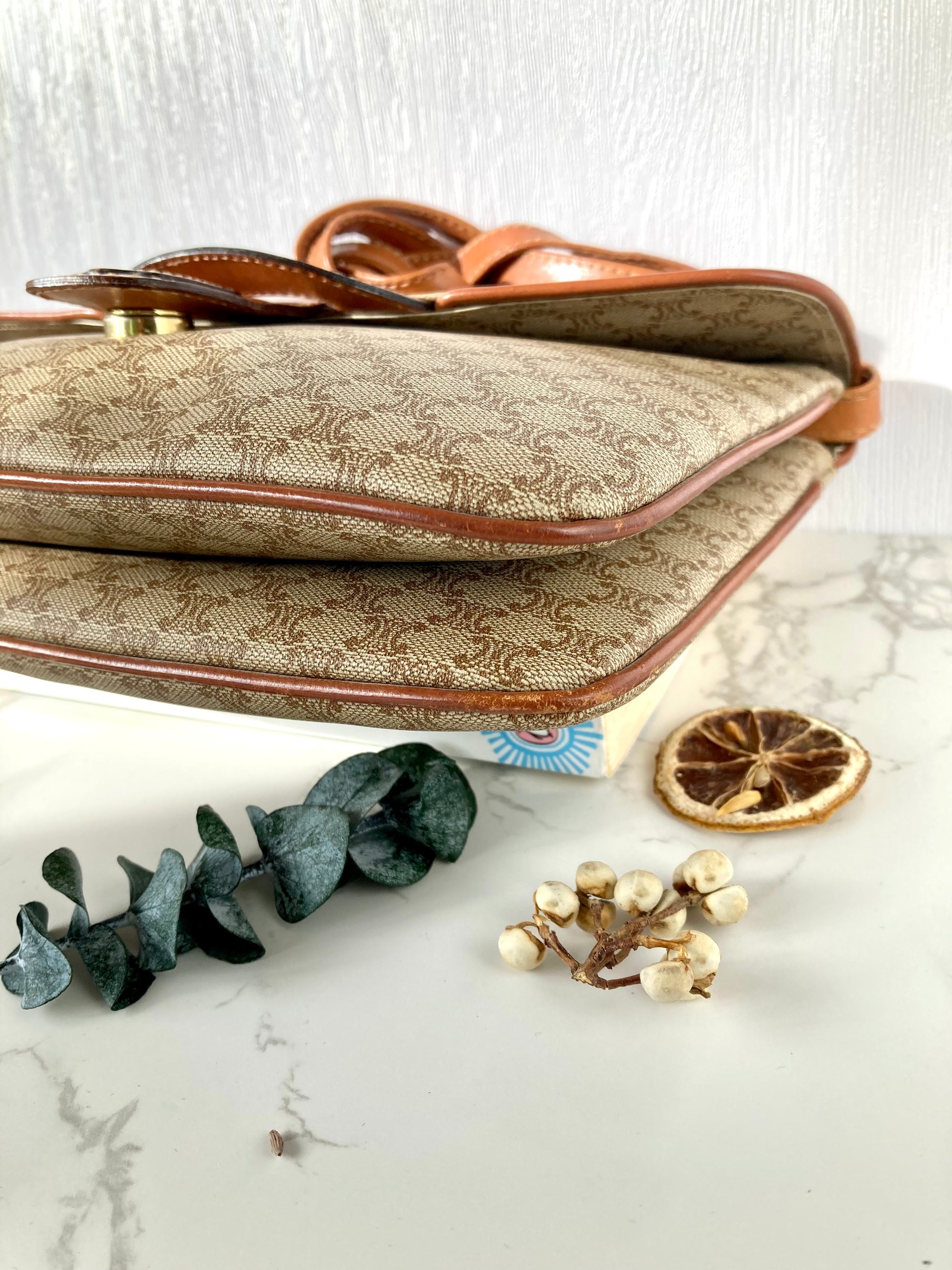 CELINE Monogram Beige Crossbody Bag