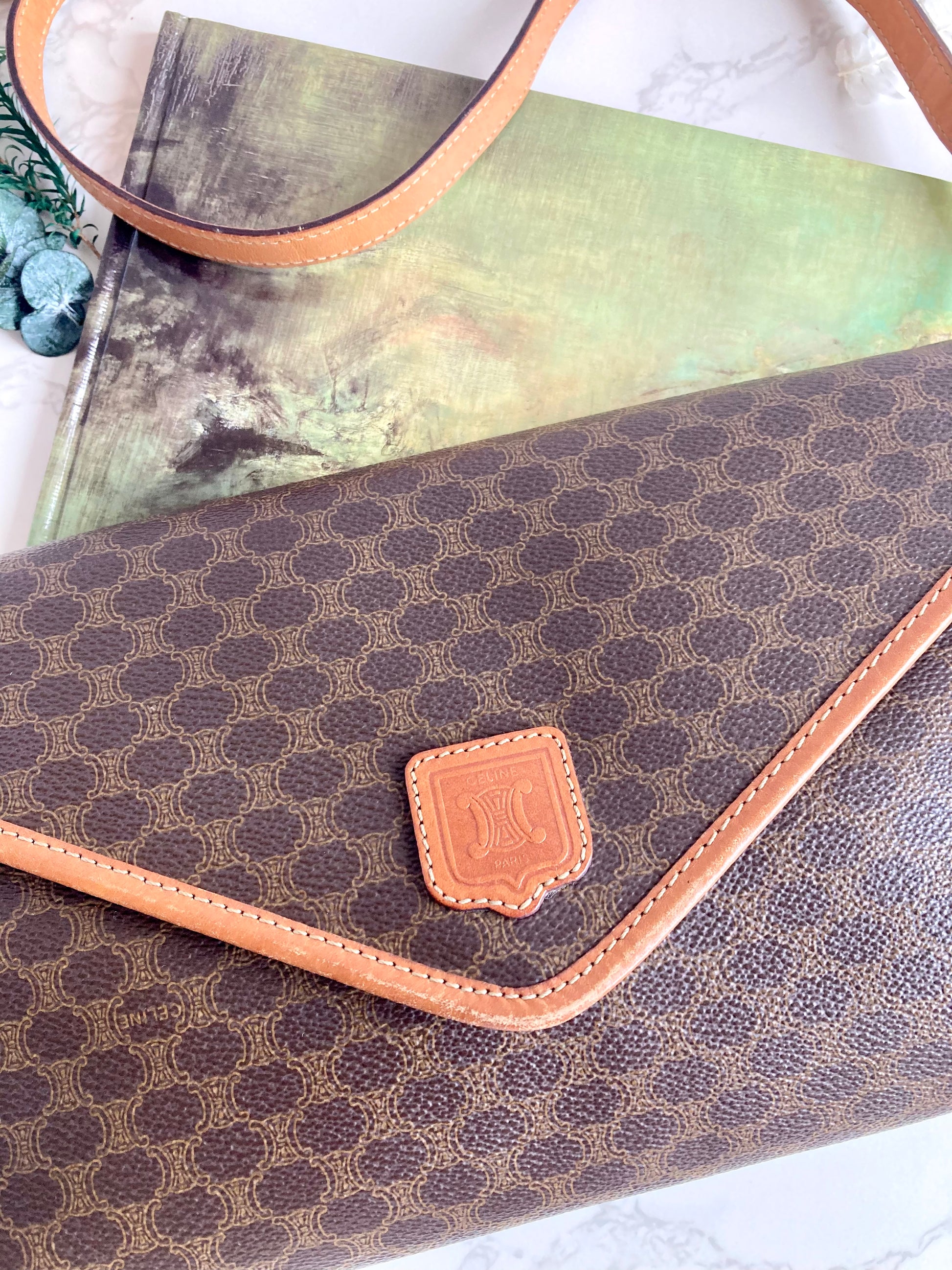 CELINE Monogram Envelope Crossbody Bag