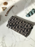 CHRISTIAN DIOR Black Trotter Saddle Wallet 