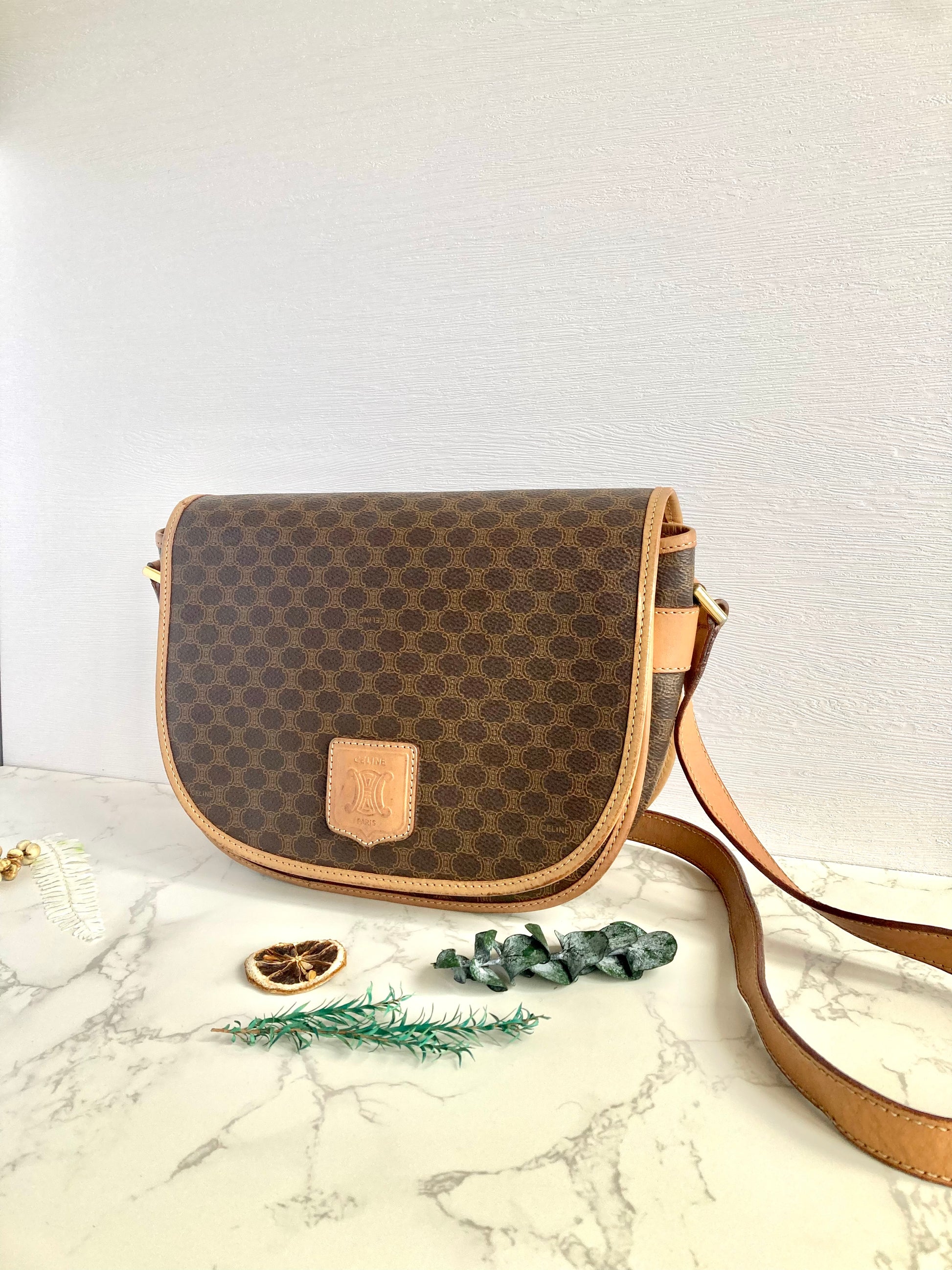 CELINE Monogram Two-way Flap Bag