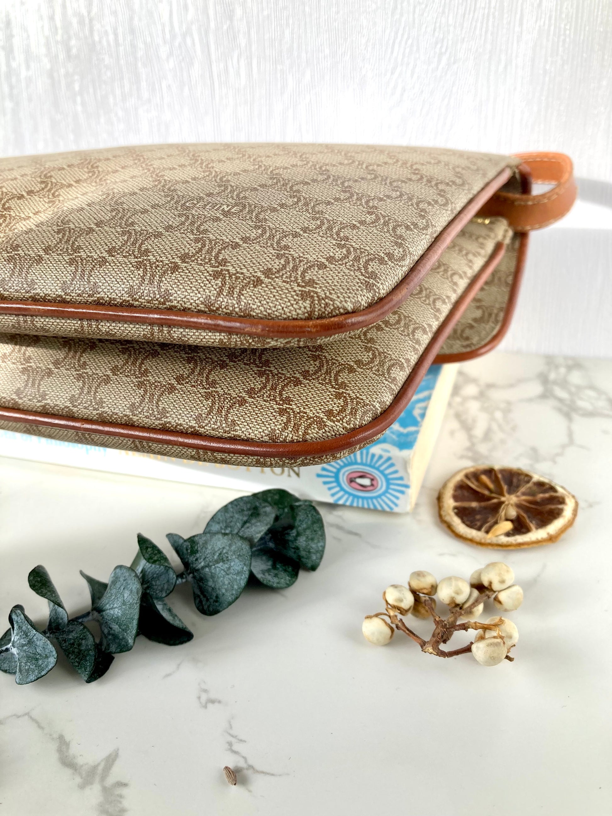 CELINE Monogram Beige Crossbody Bag